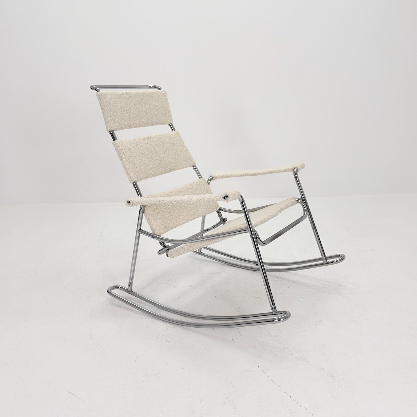 Mid-Century Modern Wassily-Style Rocking Chair, Italy 1980s