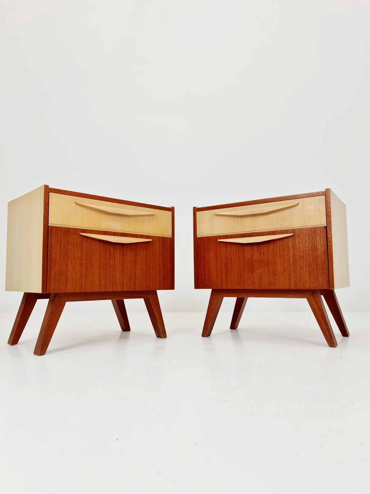 German Mid century nightstands/ bedside tables , Set of 2 ,1950s