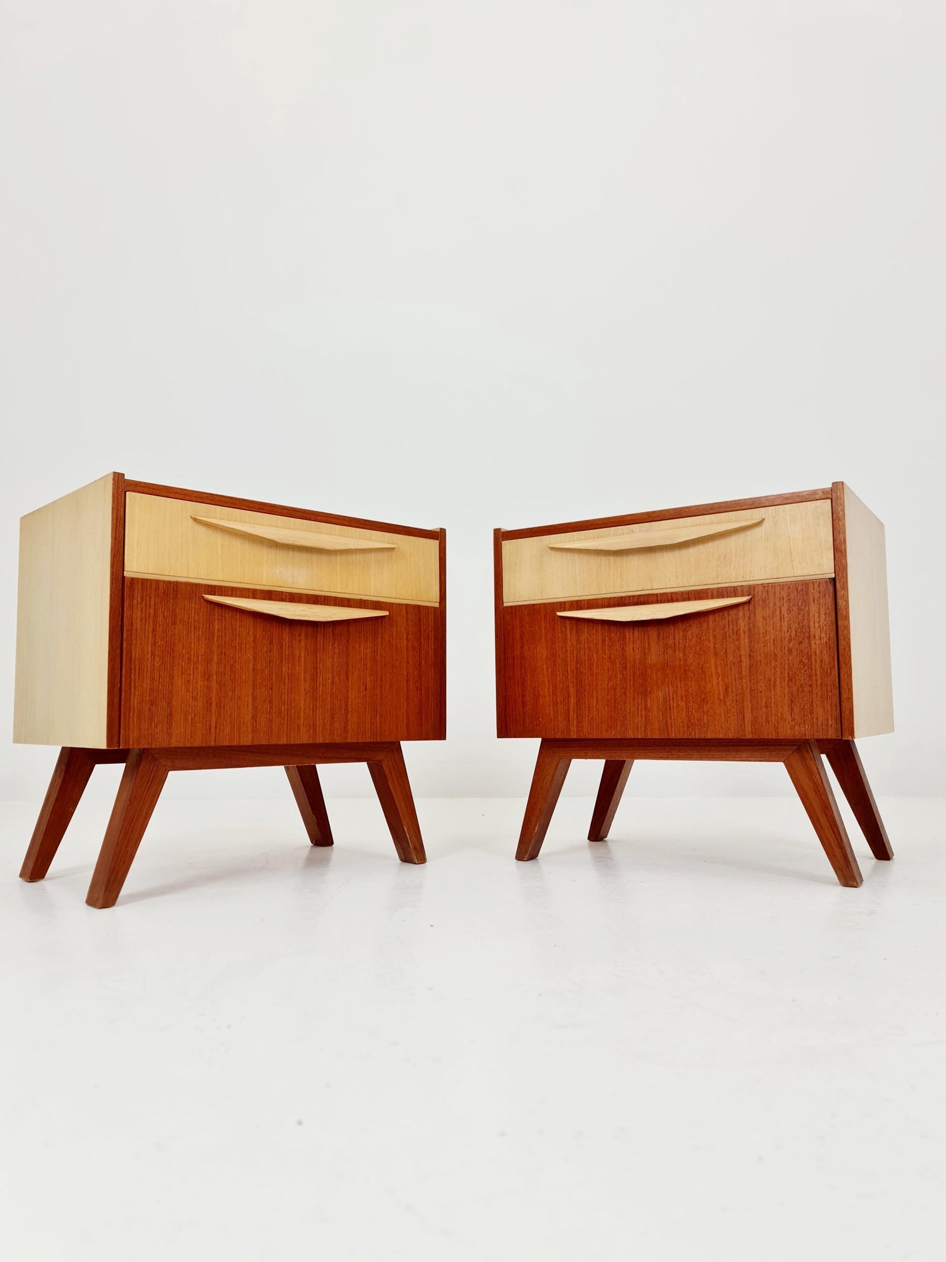 German Mid century nightstands/ bedside tables , Set of 2 ,1950s