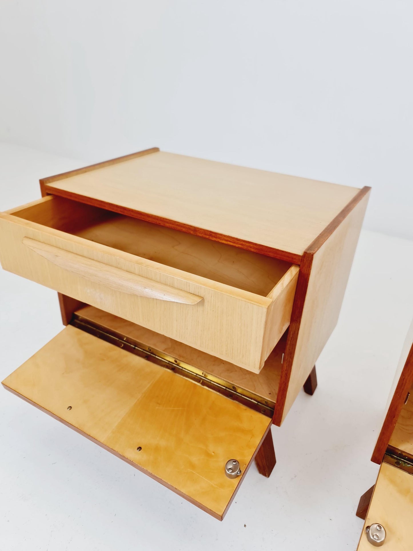 German Mid century nightstands/ bedside tables , Set of 2 ,1950s