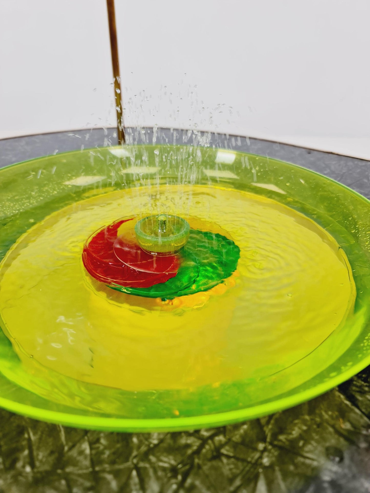 Rare Mid century Large German Plant Stand with fountain colorful Minimalist Plant Stand by Friwa west germany, 1960s