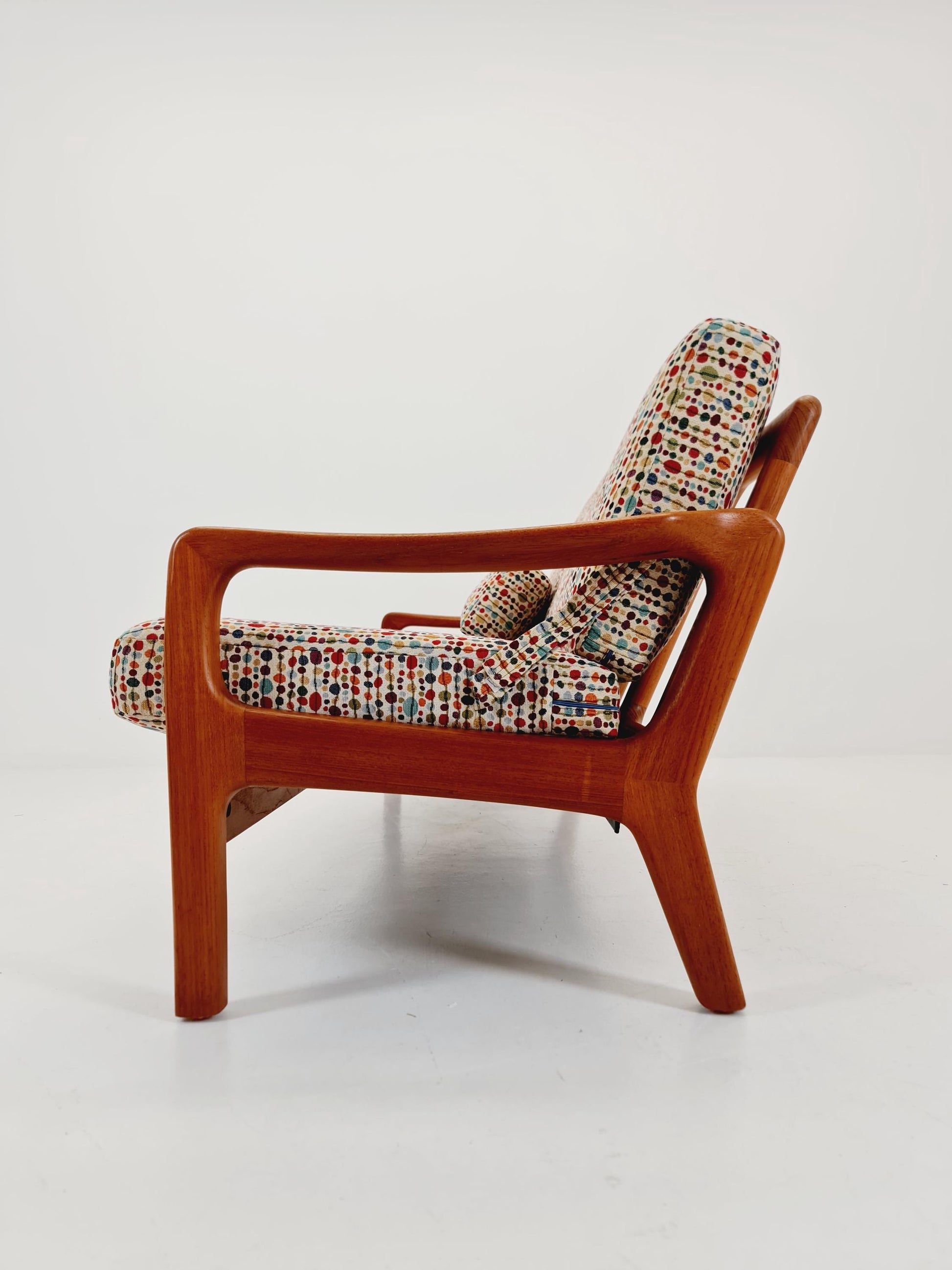 Mid-century Rare Danish teak lounge sofa/ Easy sofa /daybed BY Juul christiansen for JK Denmark , 1960s