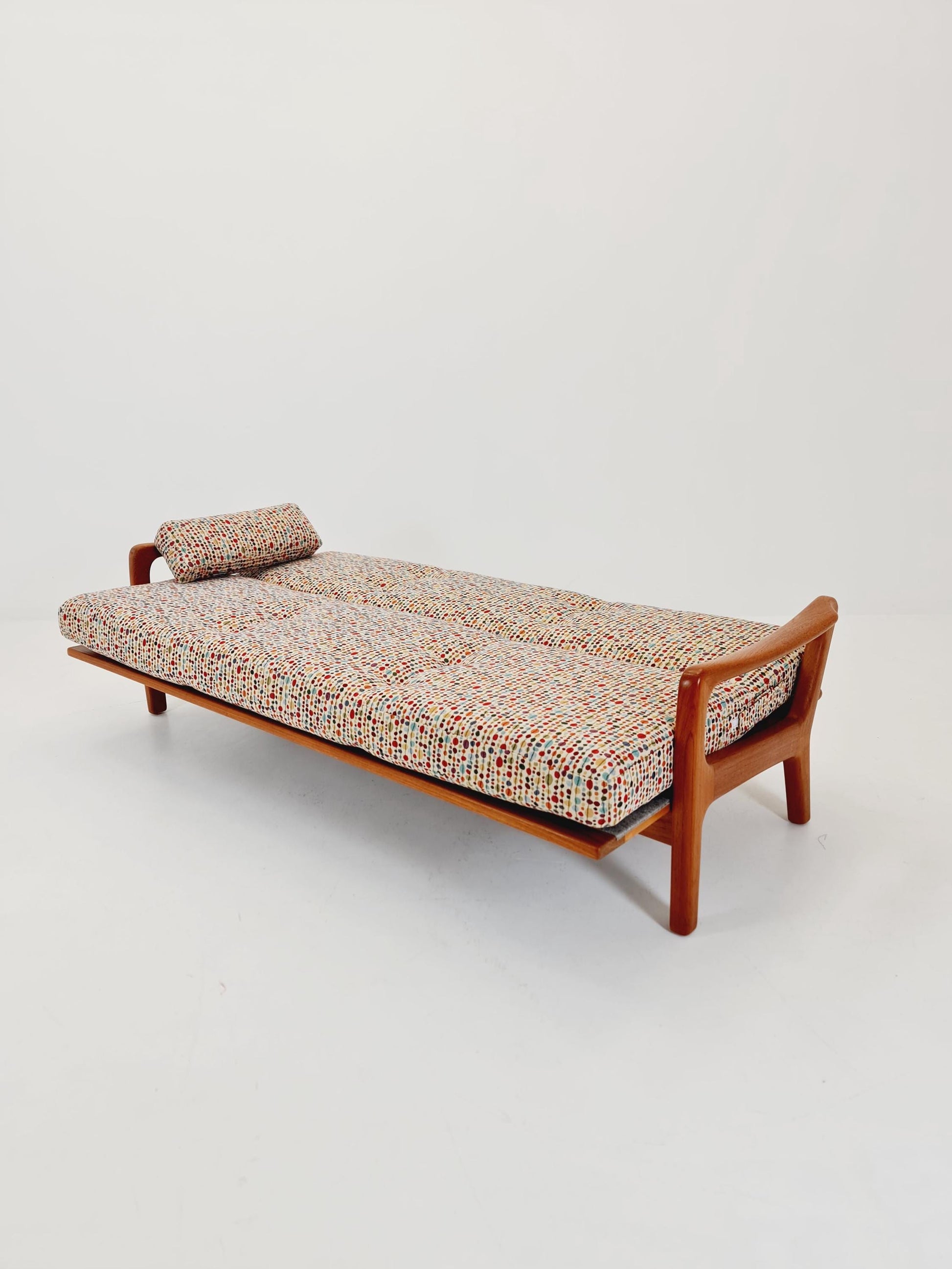 Mid-century Rare Danish teak lounge sofa/ Easy sofa /daybed BY Juul christiansen for JK Denmark , 1960s