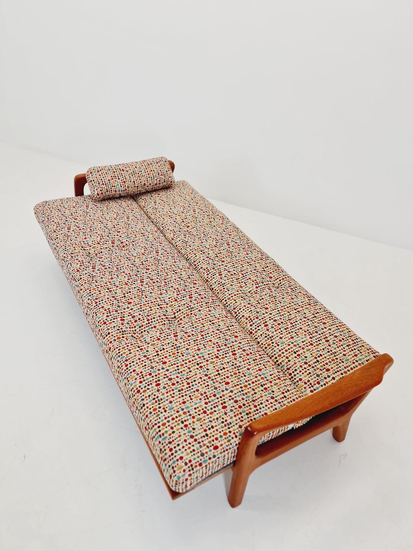 Mid-century Rare Danish teak lounge sofa/ Easy sofa /daybed BY Juul christiansen for JK Denmark , 1960s