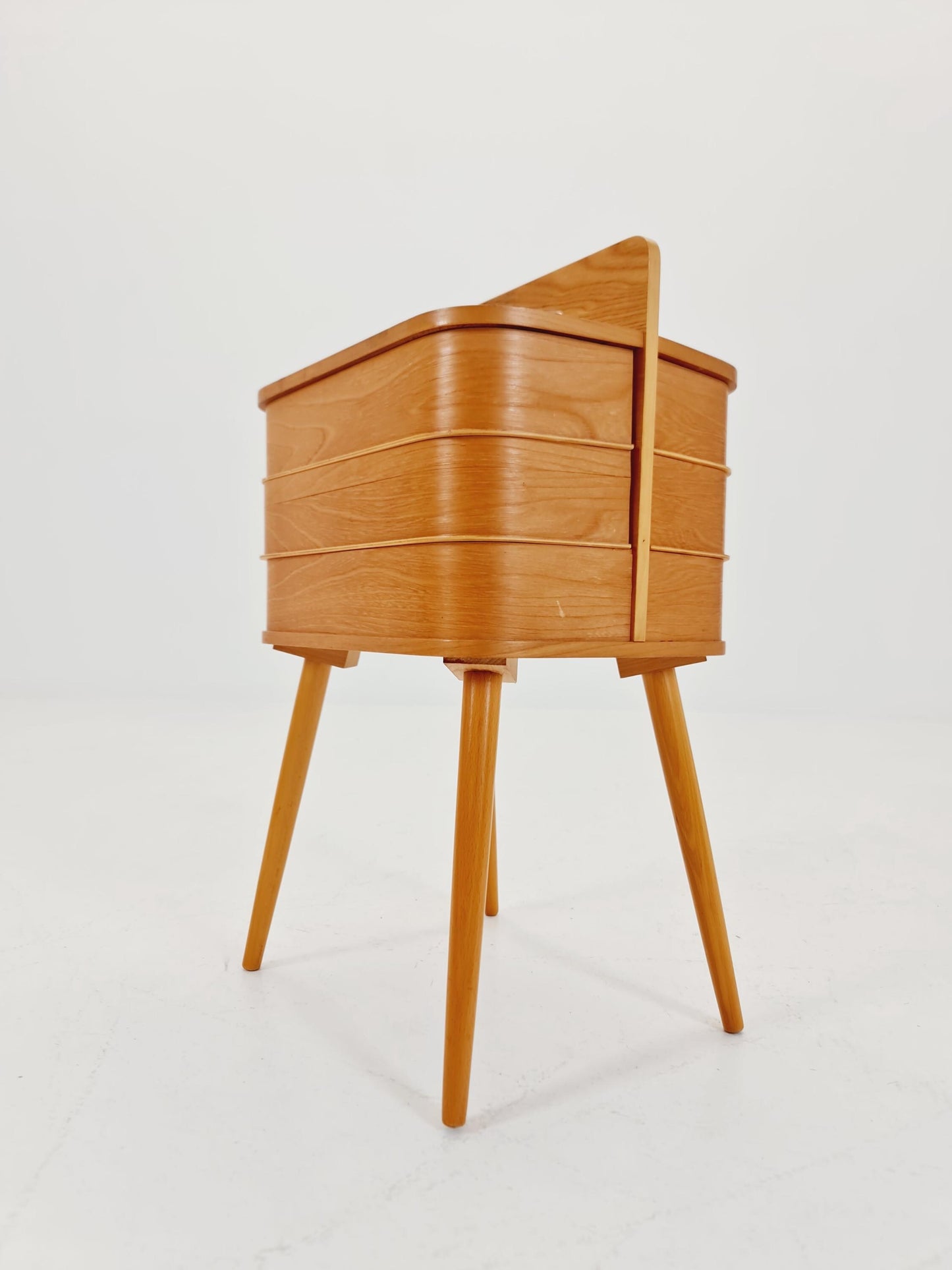 Vintage teak sweing table/ side table cabinet, 1960s