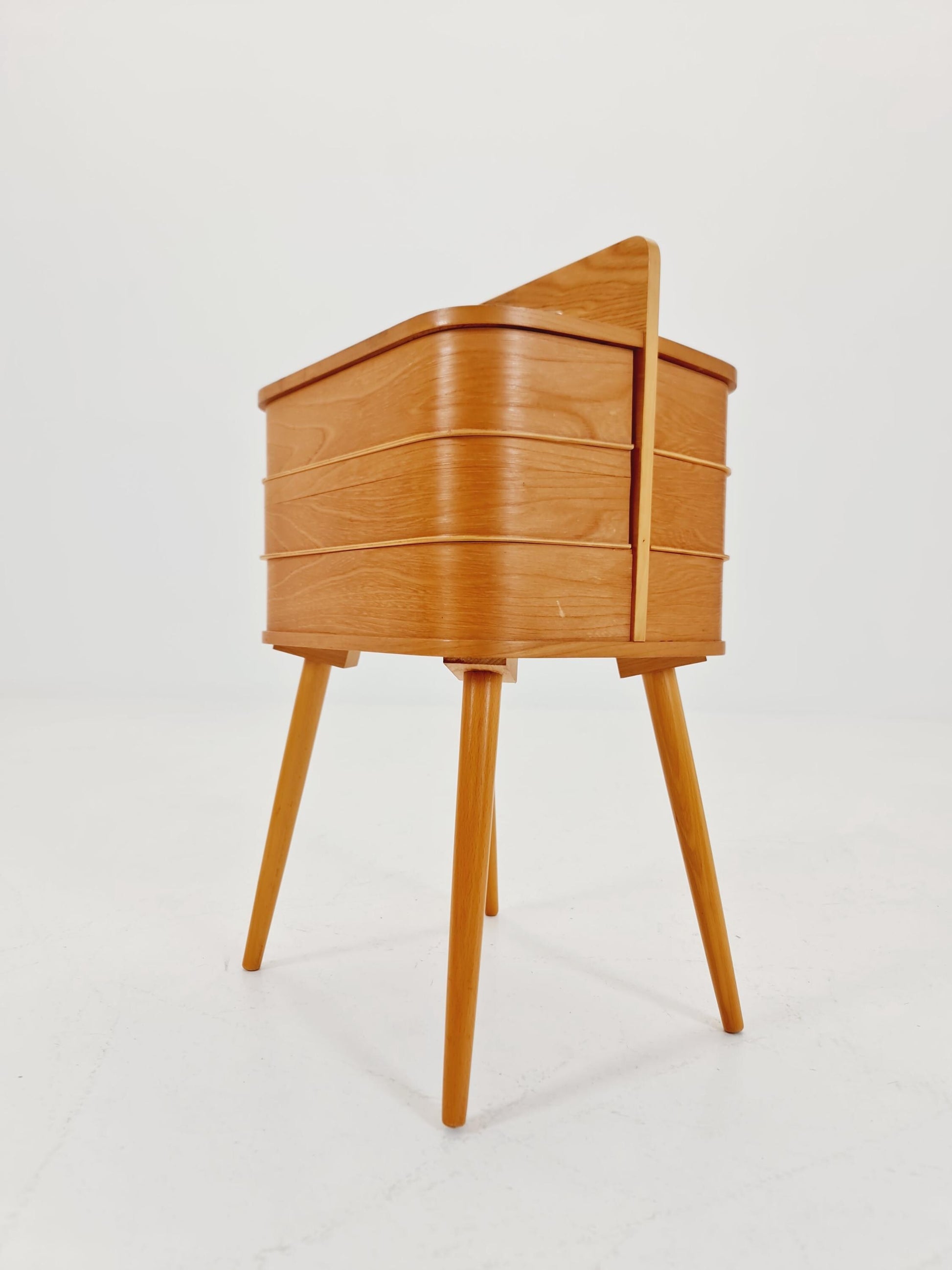 Vintage teak sweing table/ side table cabinet, 1960s