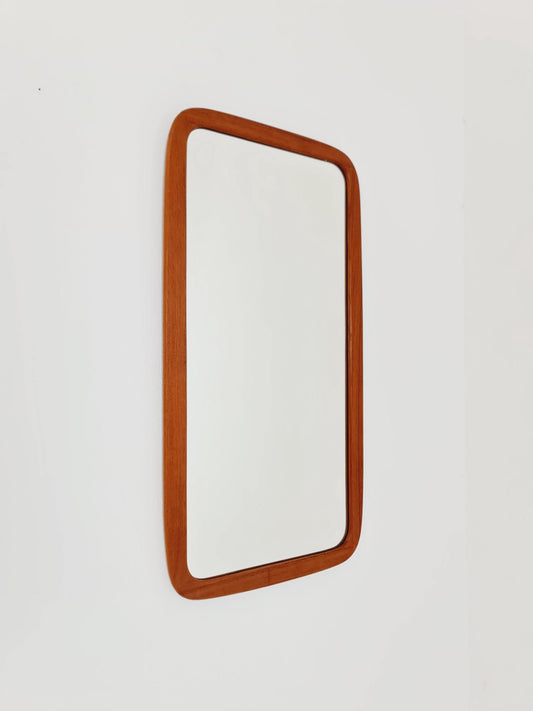 Teak Danish mid-century Modern wall-mounted mirror, 1960s