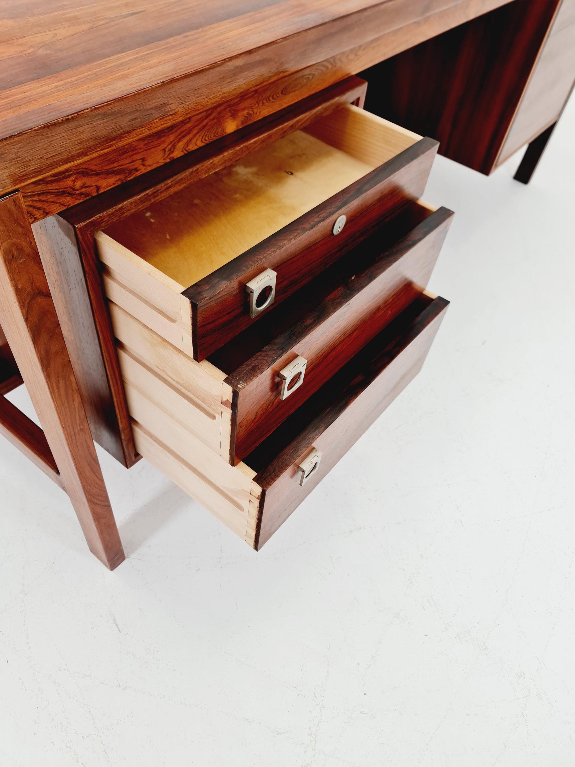Danish Rosewood Freestanding desk by H.P Hansen, Denmark, 1960s