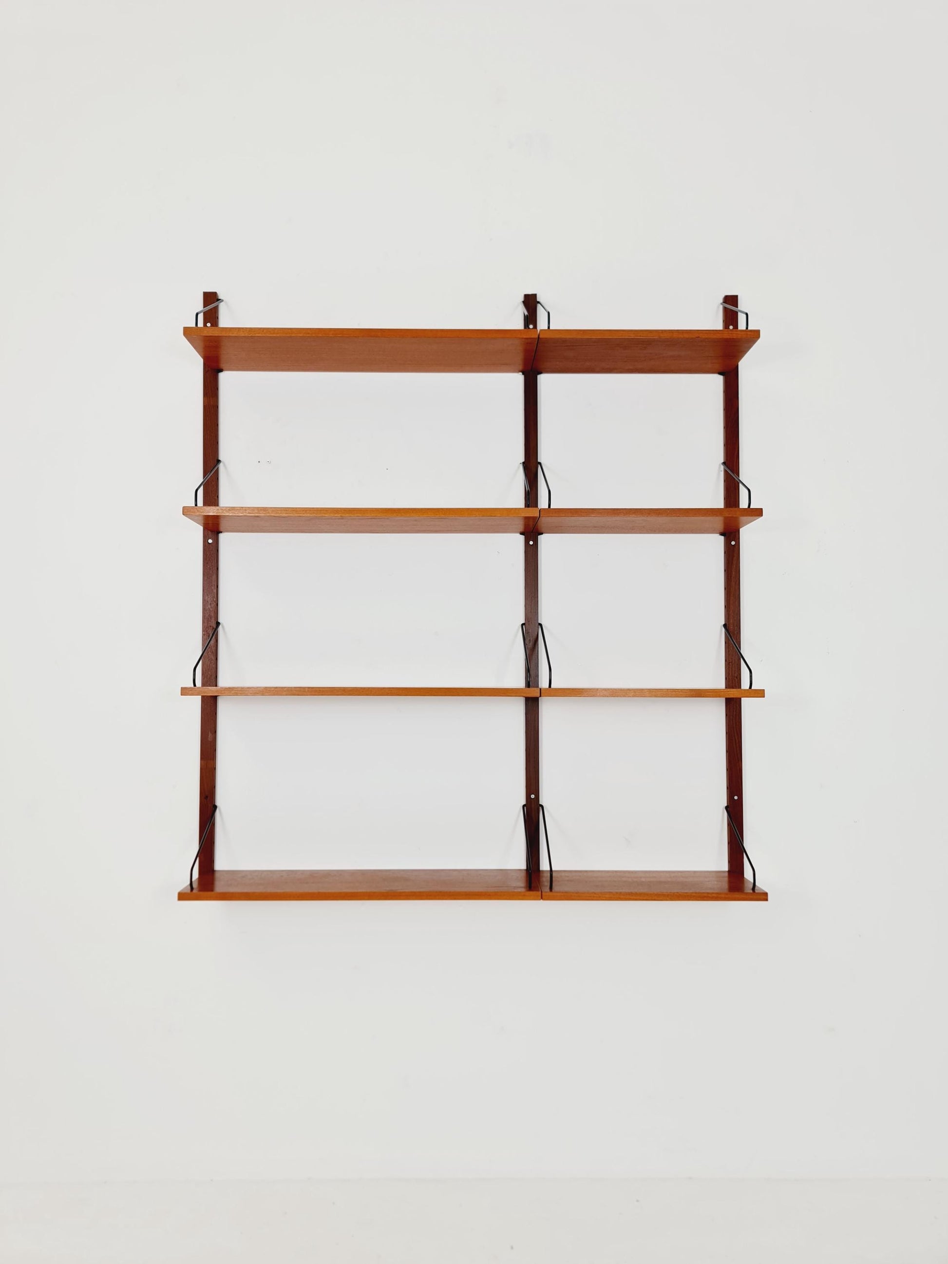 Midcentury Danish Teak Wall-Mounted Shelving Unit, by Royal for Poul Cadovius, 1960s