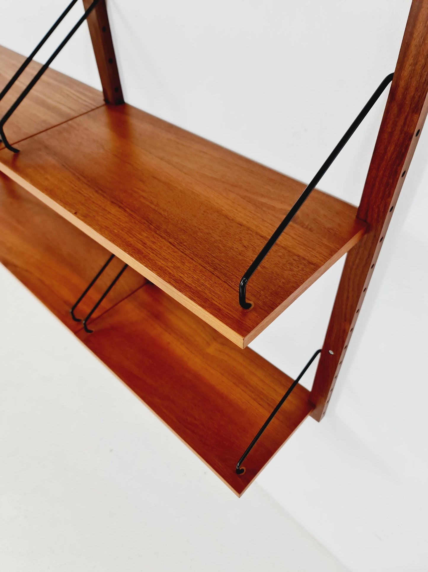 Midcentury Danish Teak Wall-Mounted Shelving Unit, by Royal for Poul Cadovius, 1960s