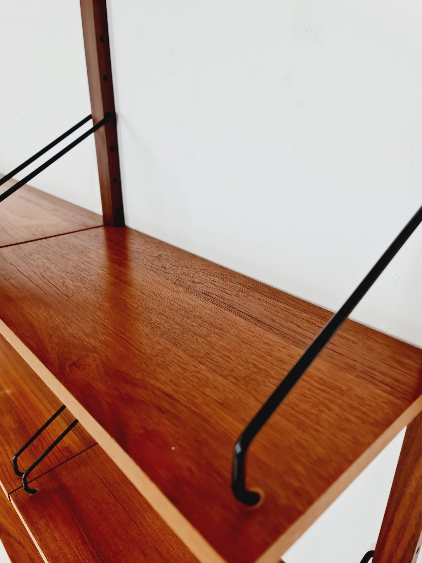 Midcentury Danish Teak Wall-Mounted Shelving Unit, by Royal for Poul Cadovius, 1960s