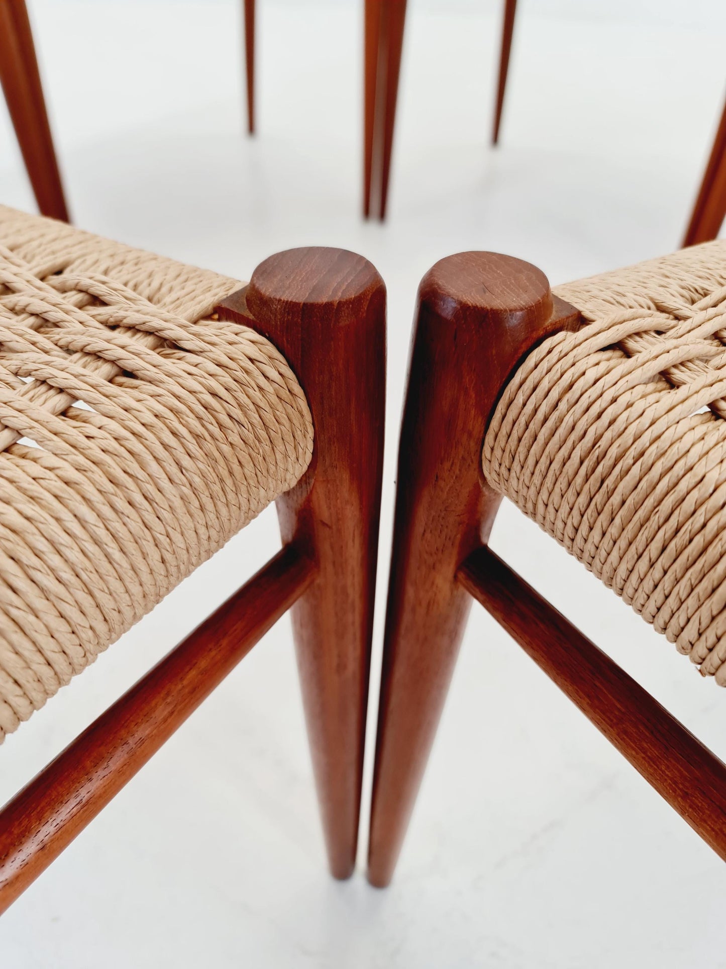 MidCentury Danish teak Dining Chairs Niels O.Moller, 1960s Modell 75 ,Set of 6