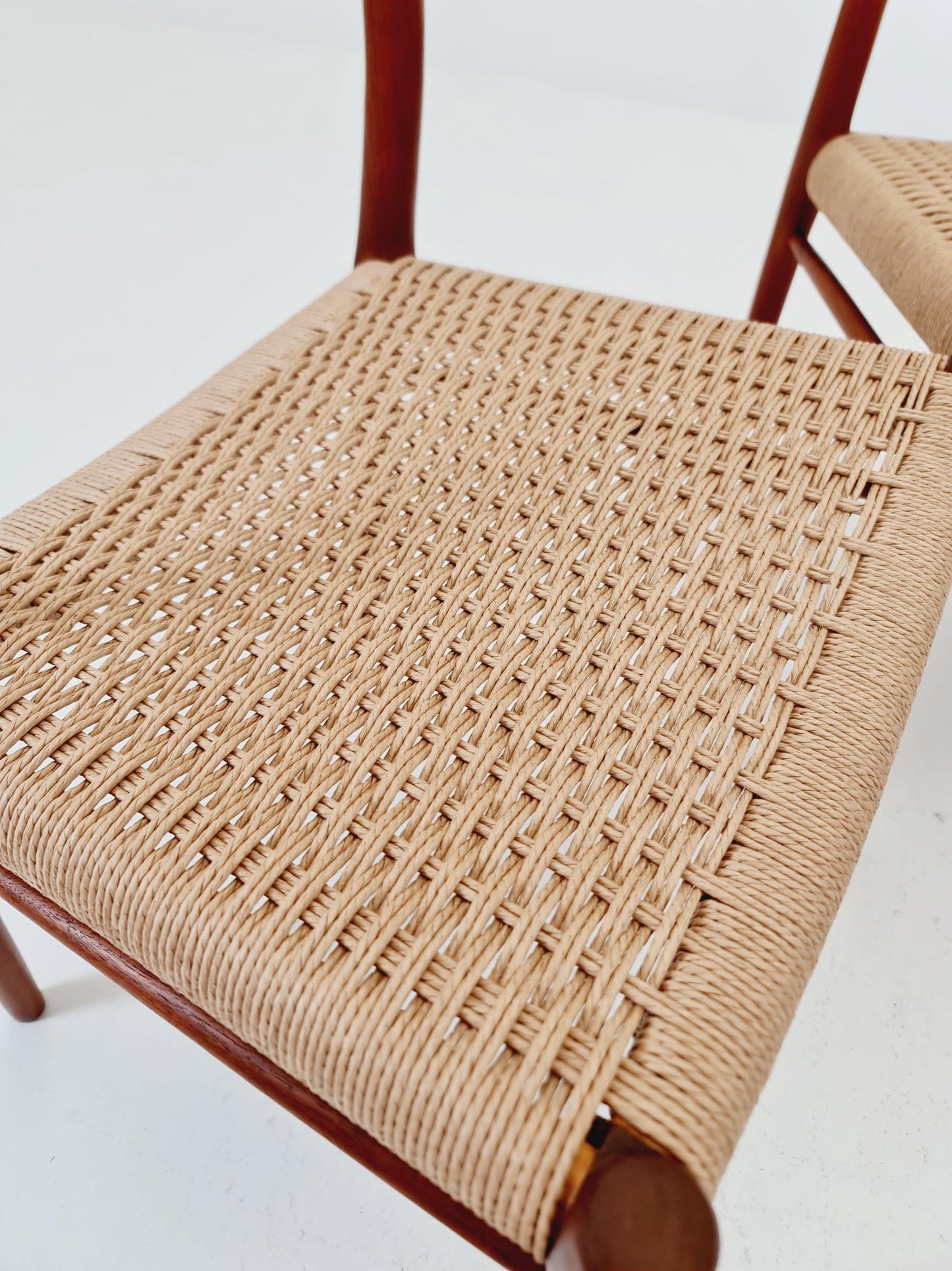 MidCentury Danish teak Dining Chairs Niels O.Moller, 1960s Modell 75 ,Set of 6