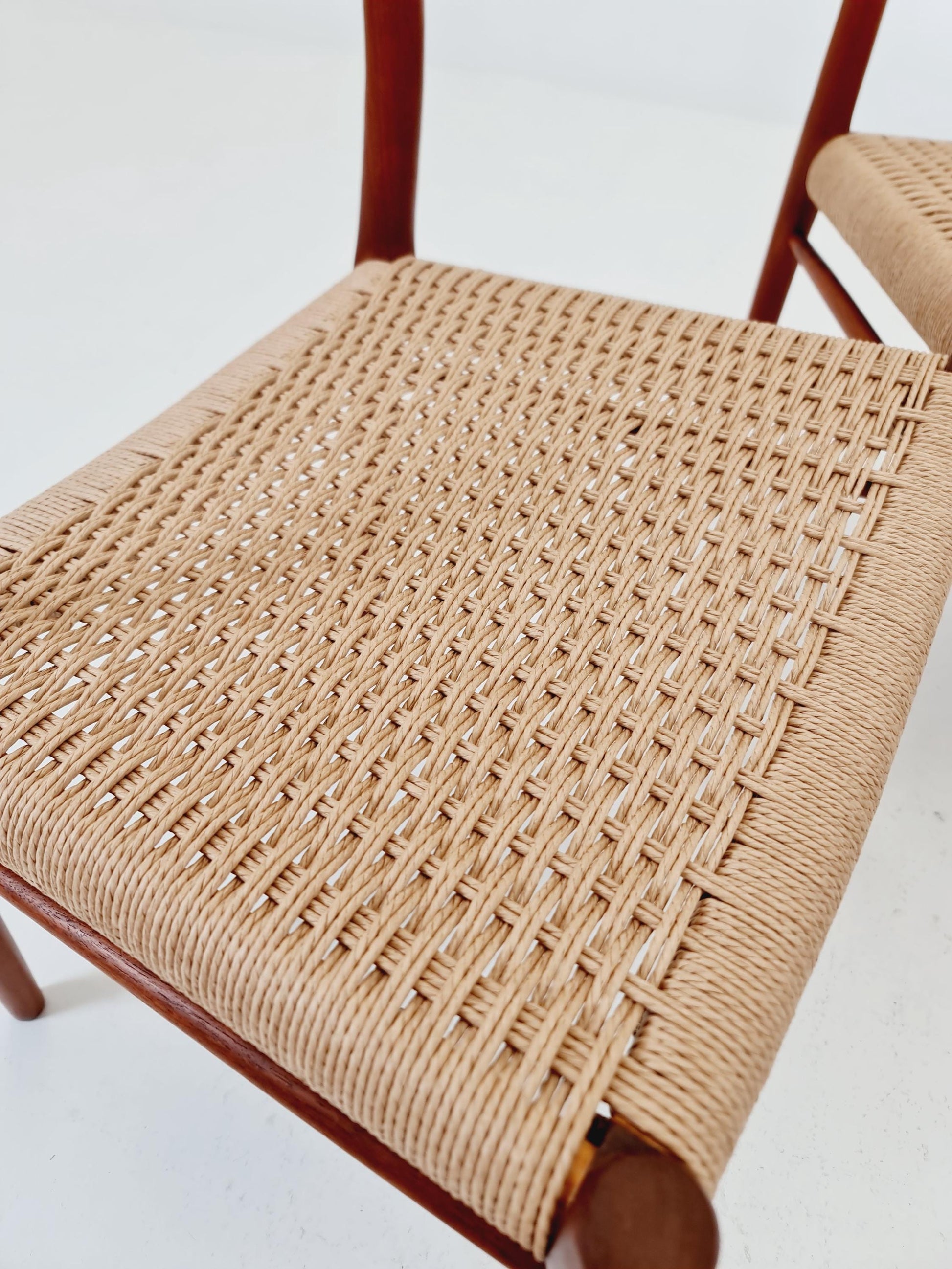 MidCentury Danish teak Dining Chairs Niels O.Moller, 1960s Modell 75 ,Set of 6
