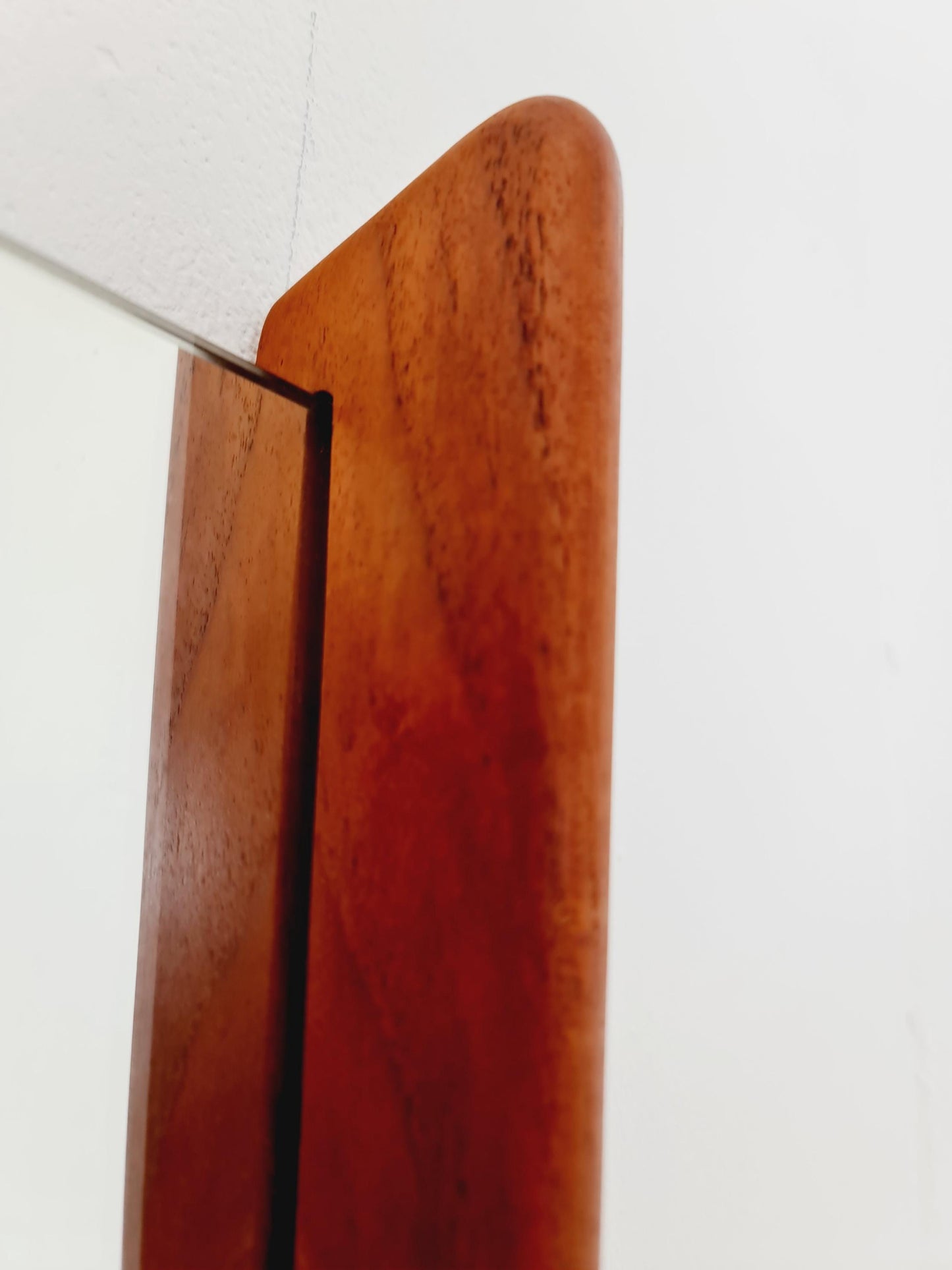 Teak Danish mid-century Modern wall-mounted mirror By Uno & Östen Kristiansen for Luxus 1960s