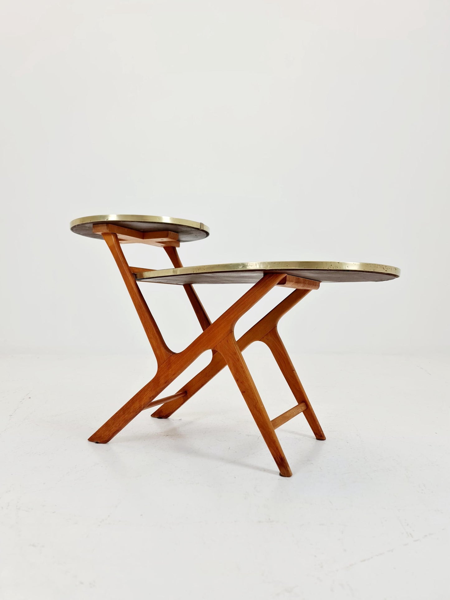 Big 1950s German Plant Stand, Vintage Mid-Century Minimalist Indoor Plant Stand Side Table Retro flower table By Opal