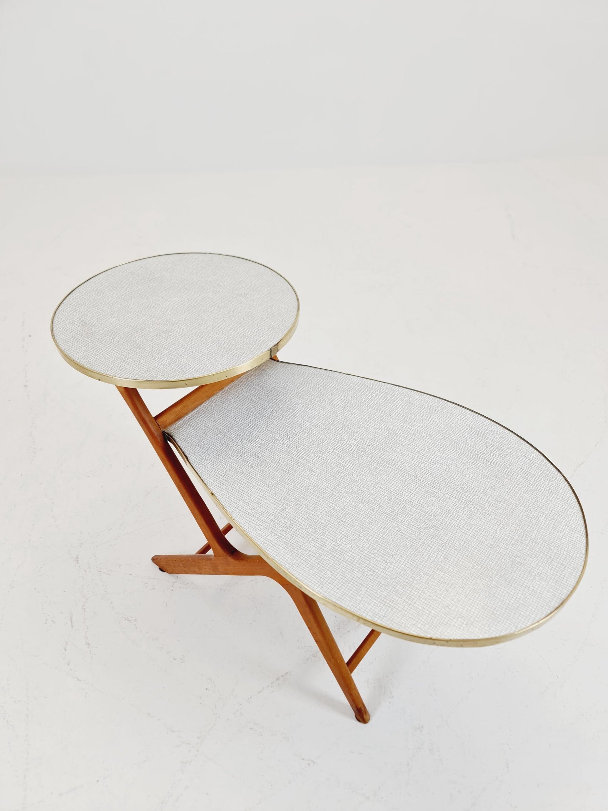 Big 1950s German Plant Stand, Vintage Mid-Century Minimalist Indoor Plant Stand Side Table Retro flower table By Opal