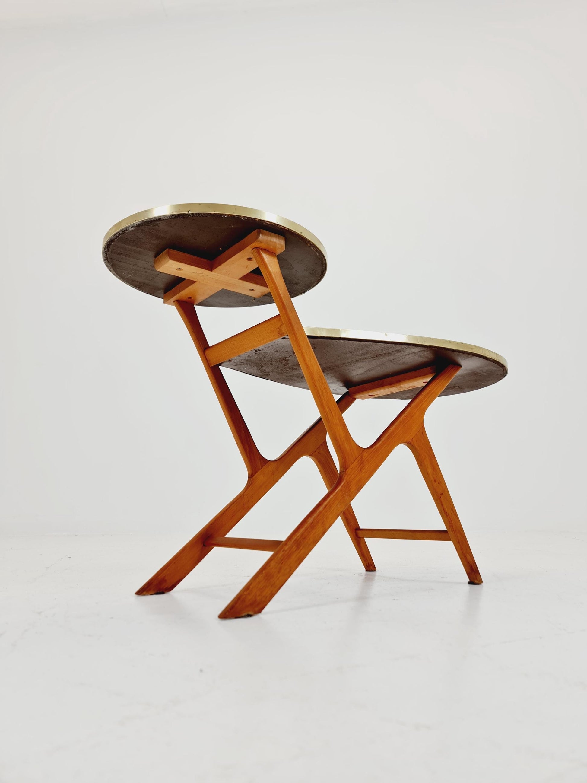 Big 1950s German Plant Stand, Vintage Mid-Century Minimalist Indoor Plant Stand Side Table Retro flower table By Opal