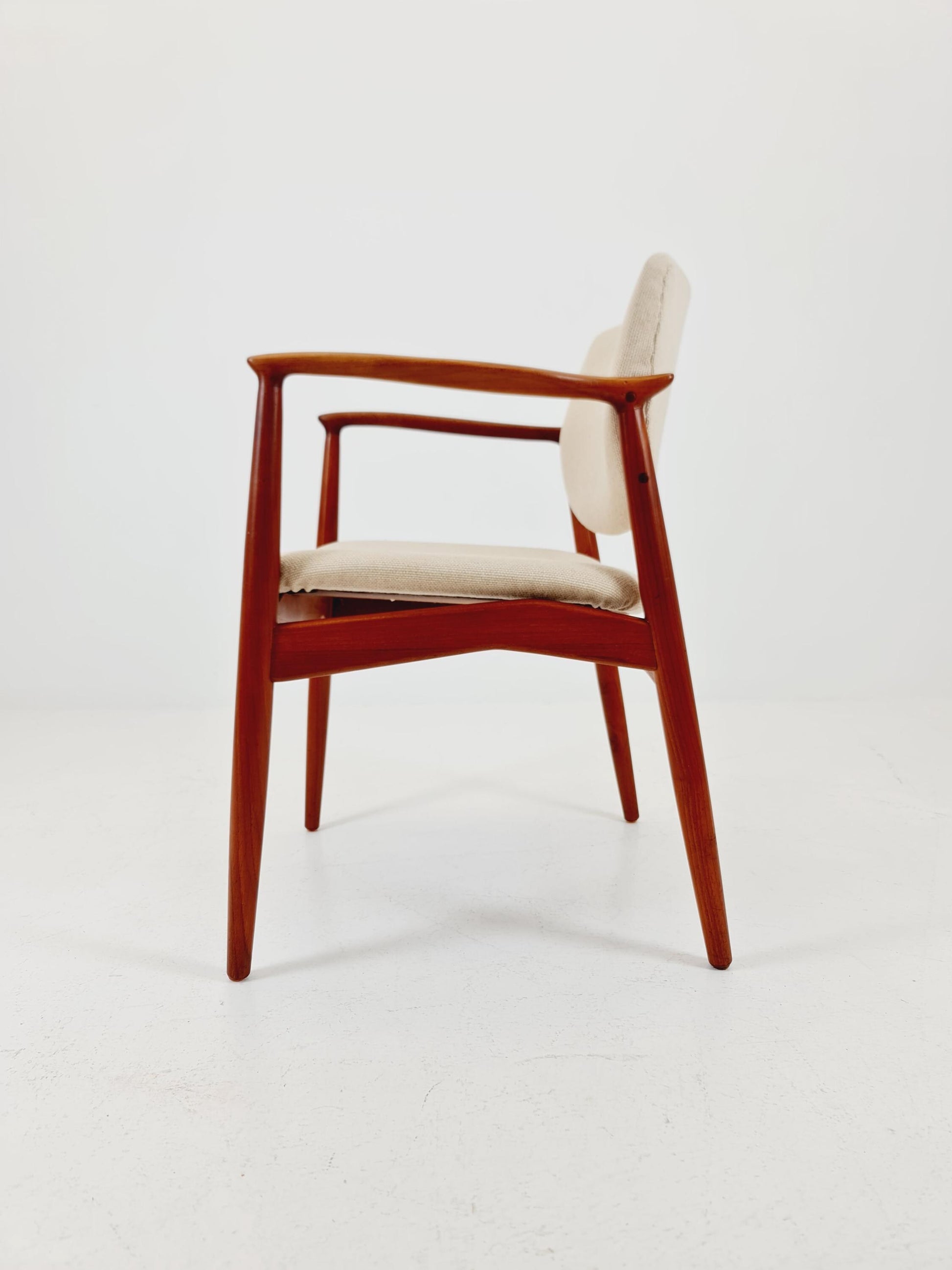 Danish Rare Teak capitains Armchair By Erik Buch for Orum Möbler modell nr 67 , 1960s