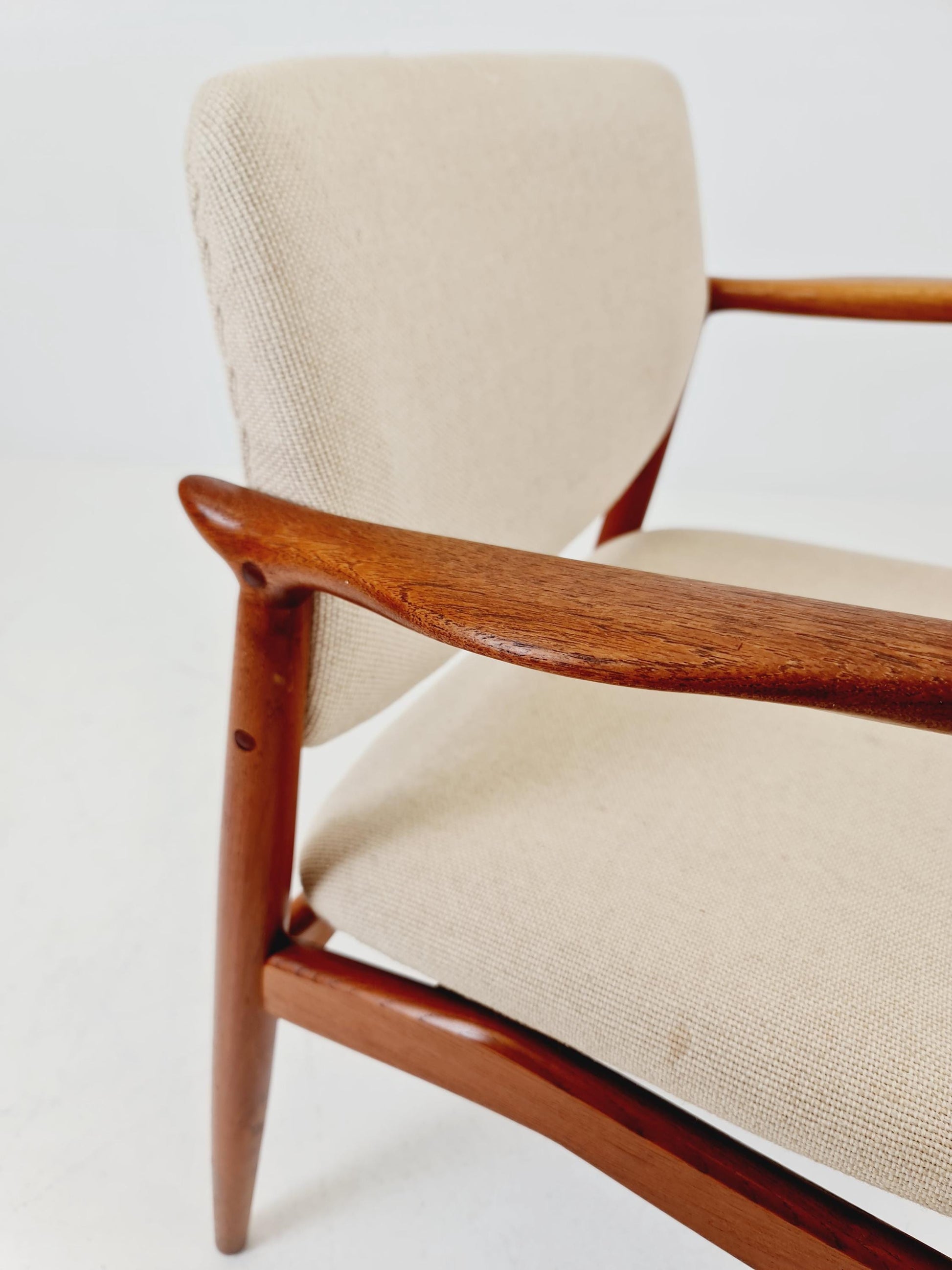 Danish Rare Teak capitains Armchair By Erik Buch for Orum Möbler modell nr 67 , 1960s