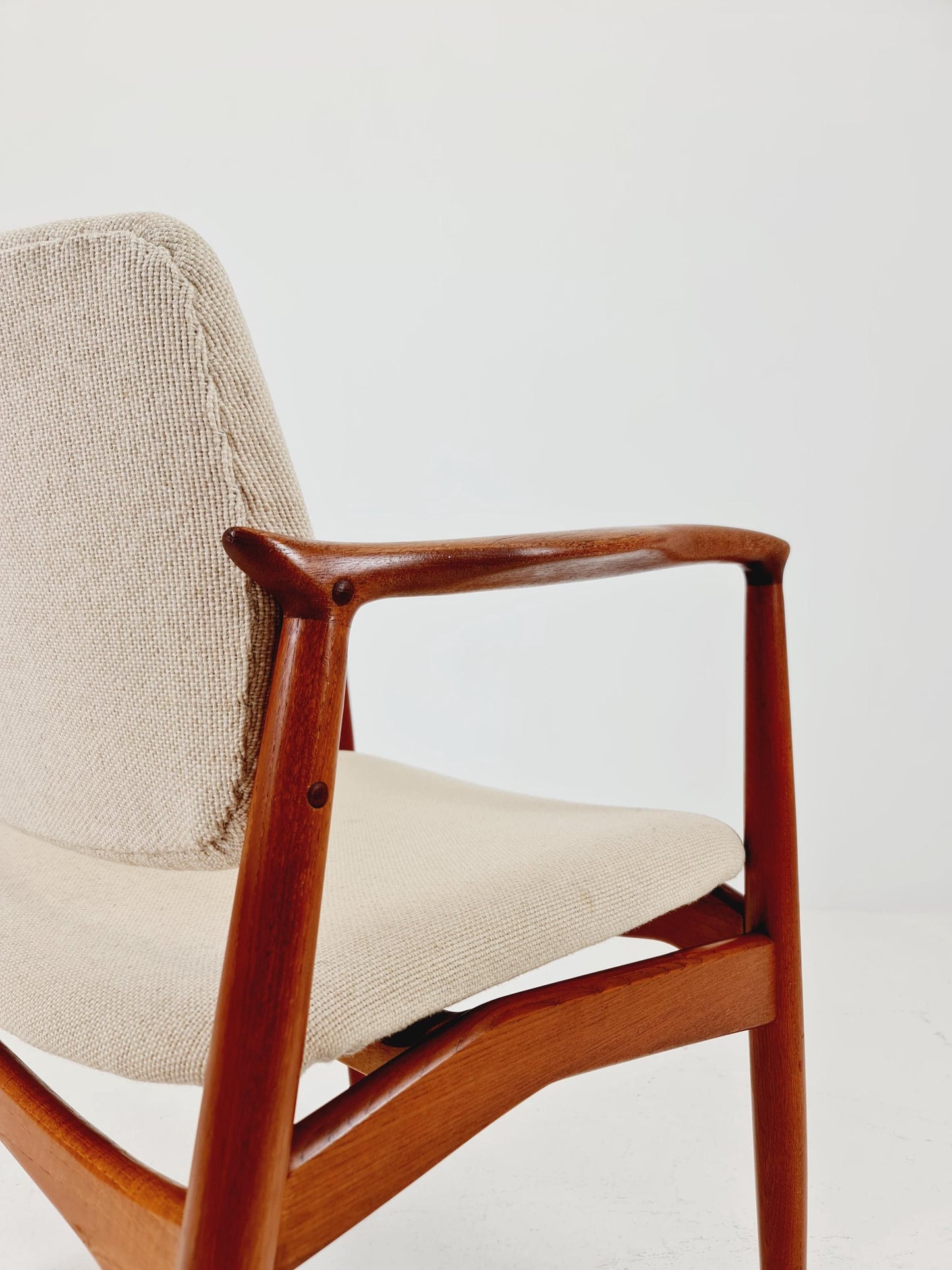 Danish Rare Teak capitains Armchair By Erik Buch for Orum Möbler modell nr 67 , 1960s