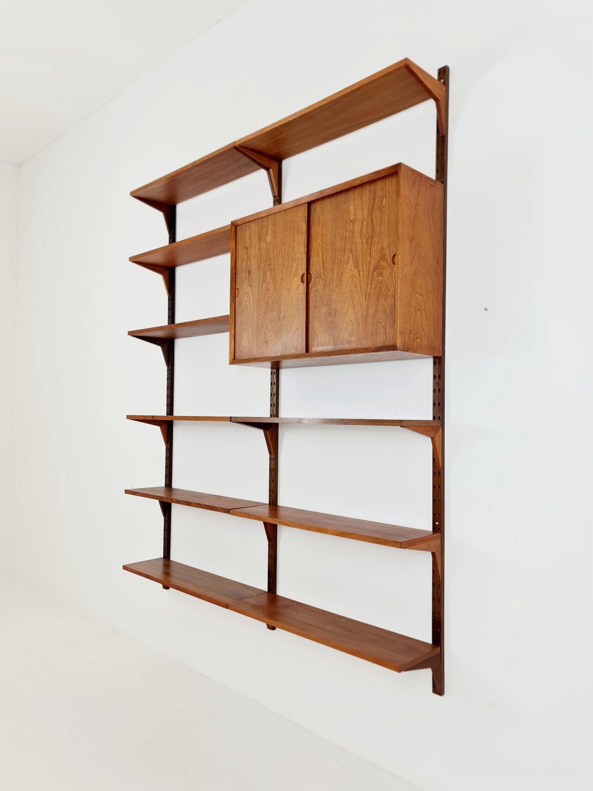 Mid century Danish Walnut Wall Unit with cabinet /Desk by Poul Cadovius for Royal,Denmark, 1960s