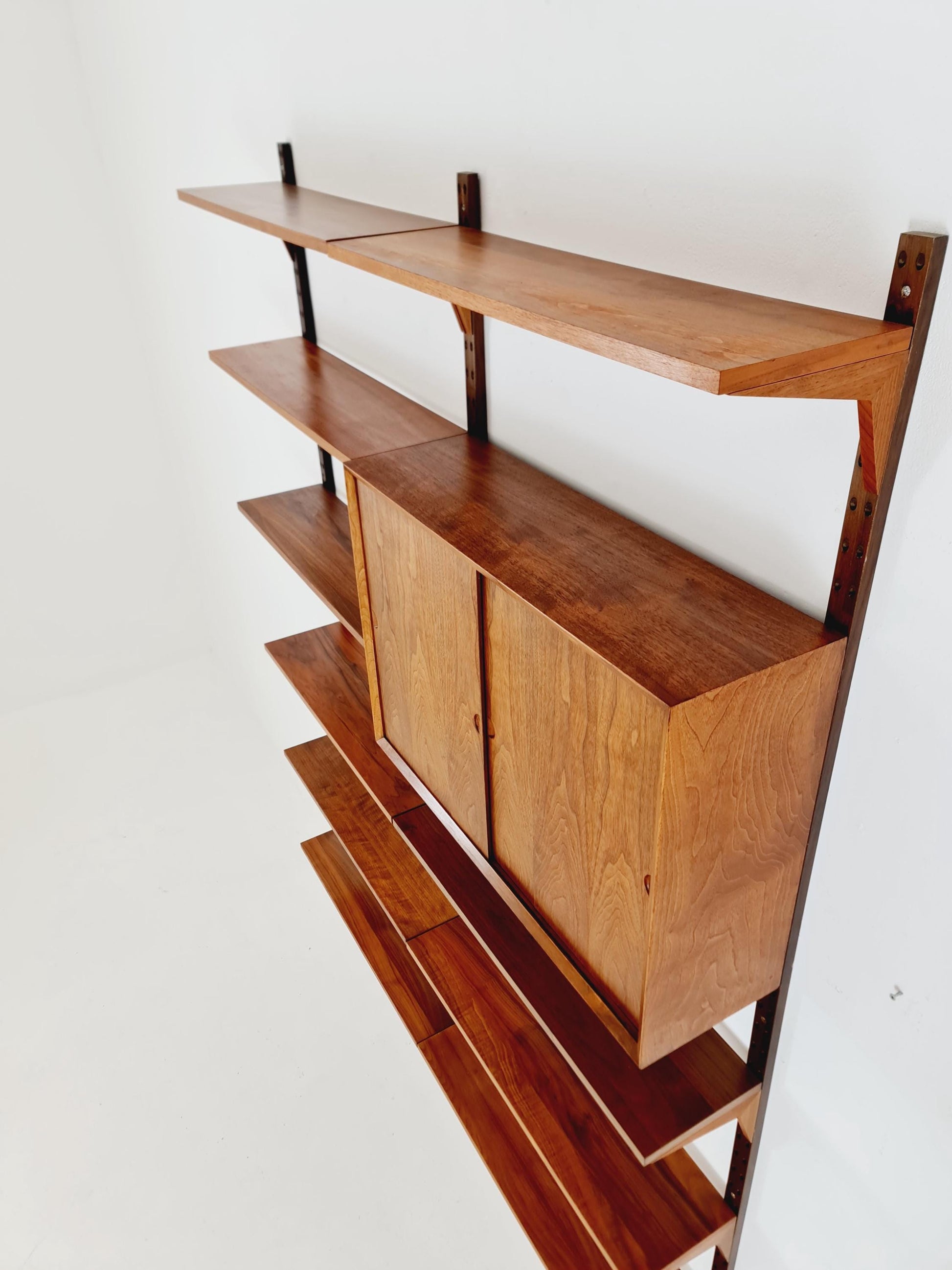 Mid century Danish Walnut Wall Unit with cabinet /Desk by Poul Cadovius for Royal,Denmark, 1960s