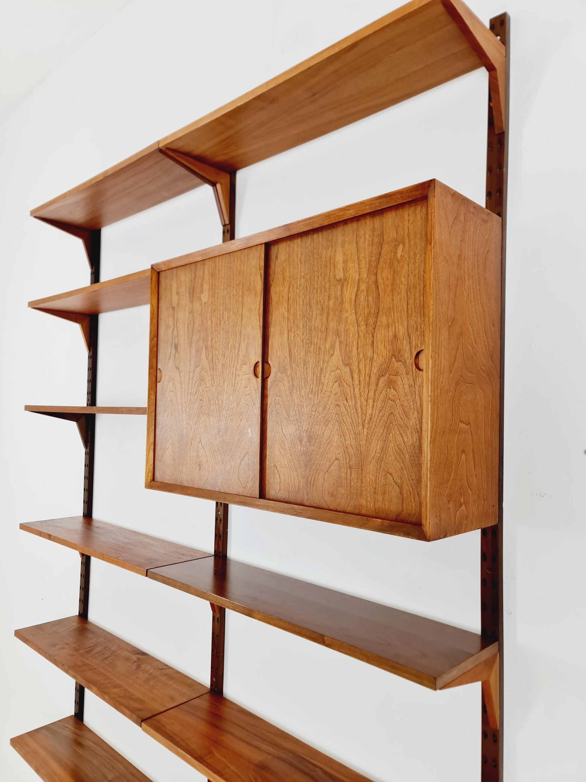 Mid century Danish Walnut Wall Unit with cabinet /Desk by Poul Cadovius for Royal,Denmark, 1960s
