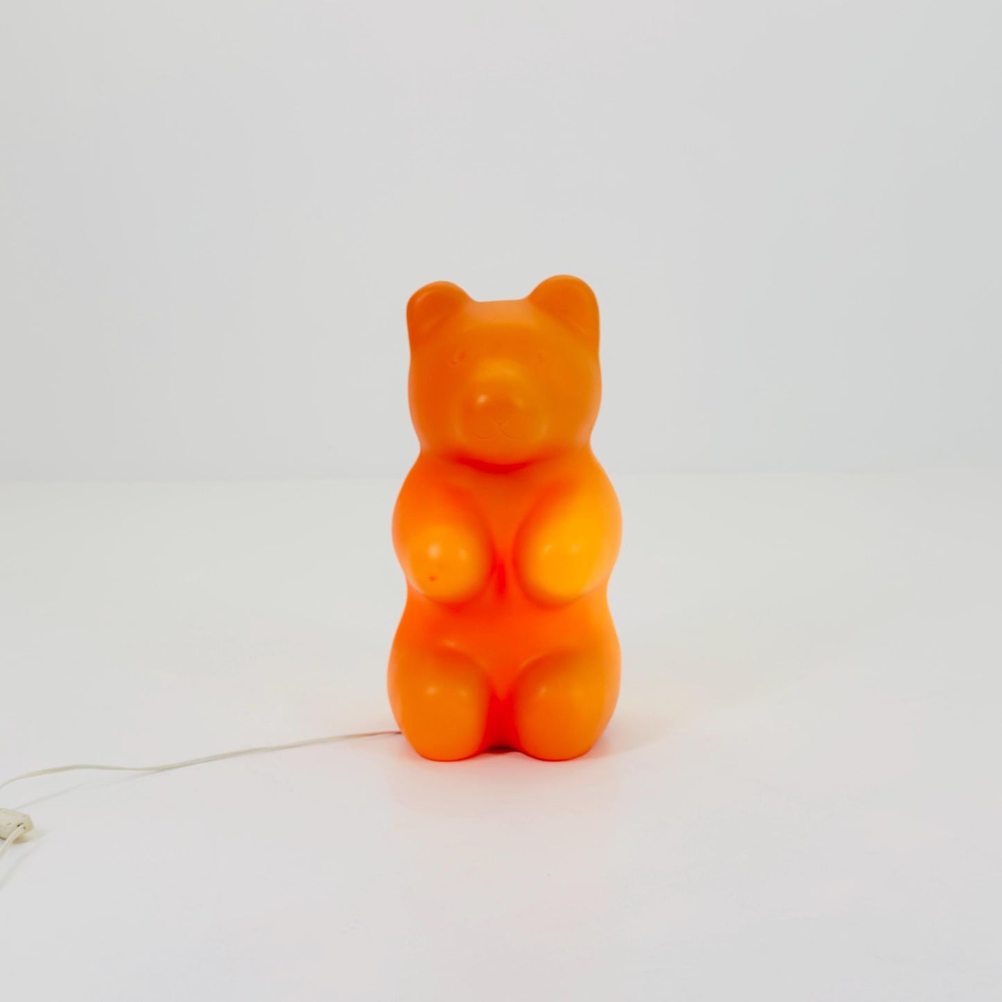 Mid century Retro Spaceage large orange bear standing Lamp , by Heico 1980s Germany