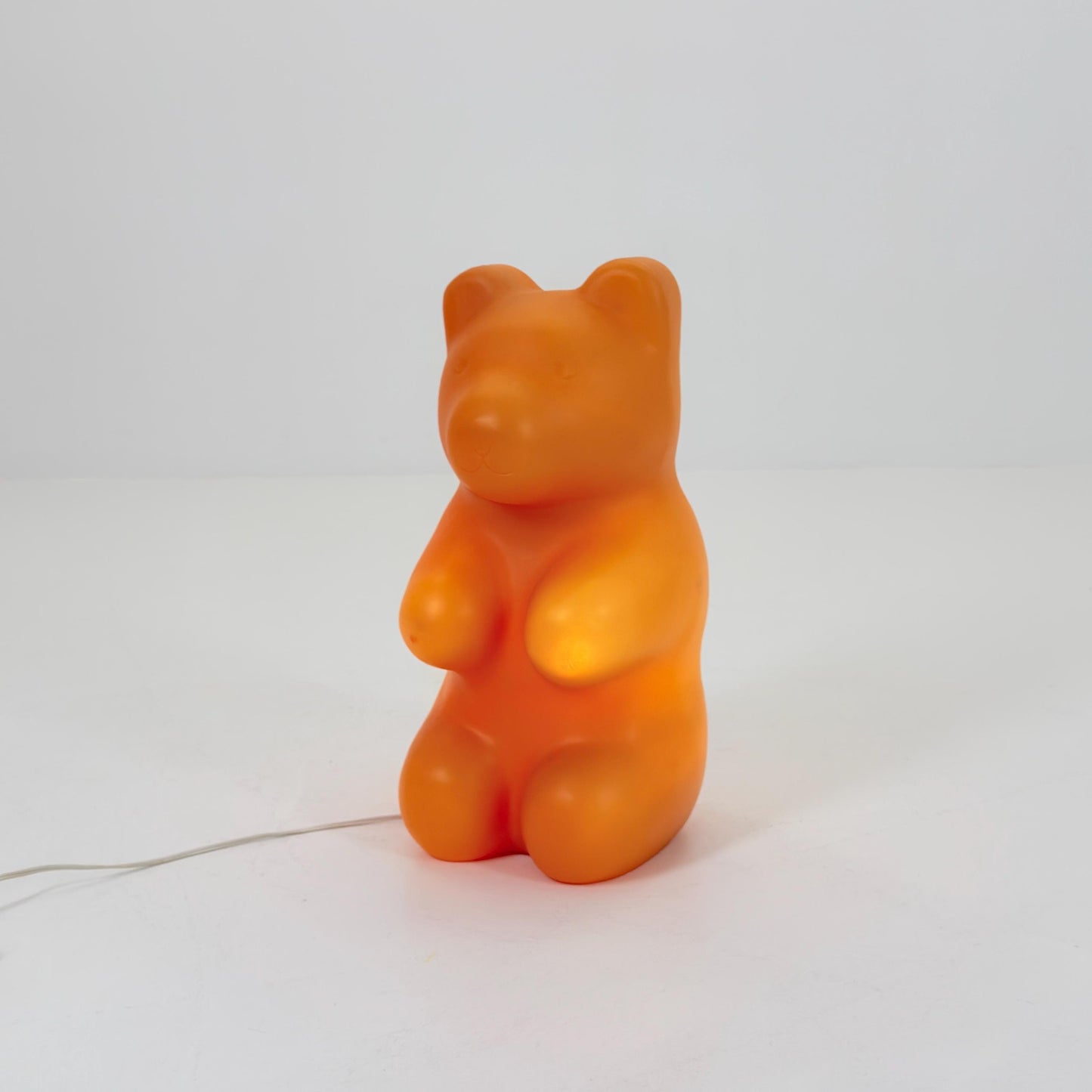 Mid century Retro Spaceage large orange bear standing Lamp , by Heico 1980s Germany