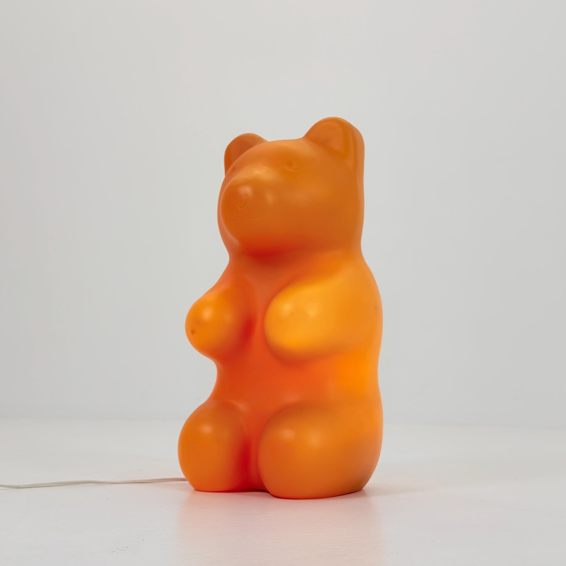 Mid century Retro Spaceage large orange bear standing Lamp , by Heico 1980s Germany