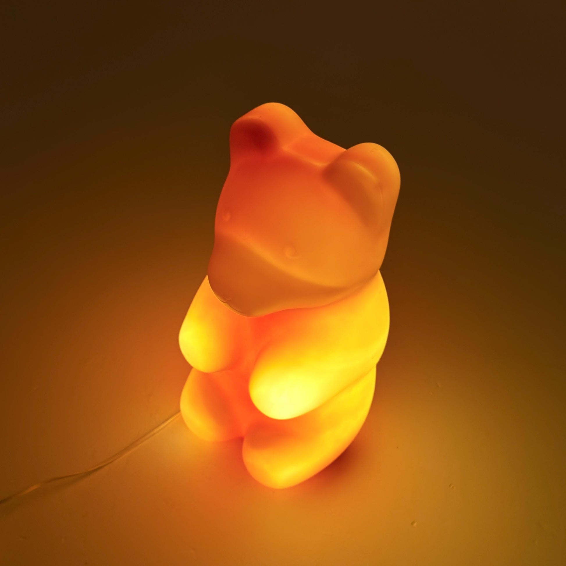 Mid century Retro Spaceage large orange bear standing Lamp , by Heico 1980s Germany
