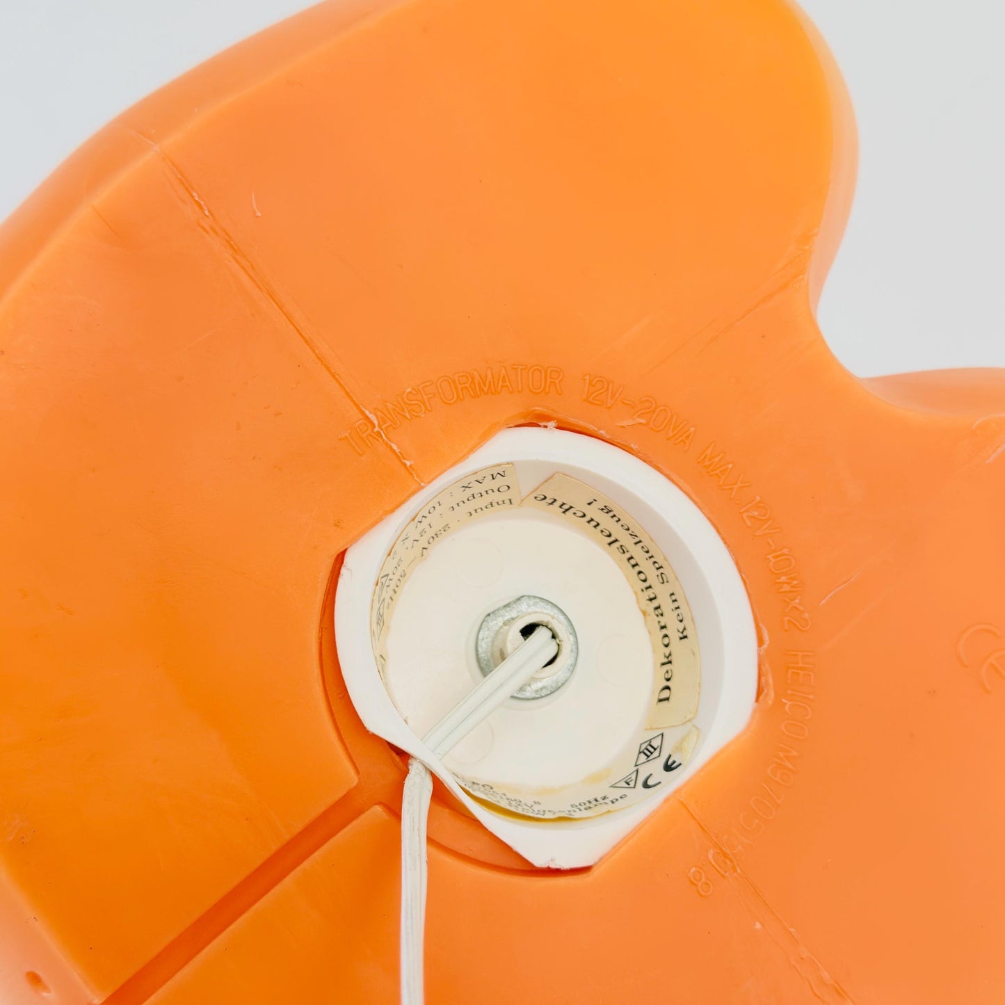 Mid century Retro Spaceage large orange bear standing Lamp , by Heico 1980s Germany