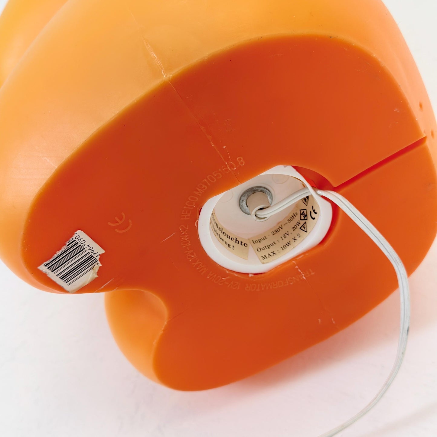 Mid century Retro Spaceage large orange bear standing Lamp , by Heico 1980s Germany