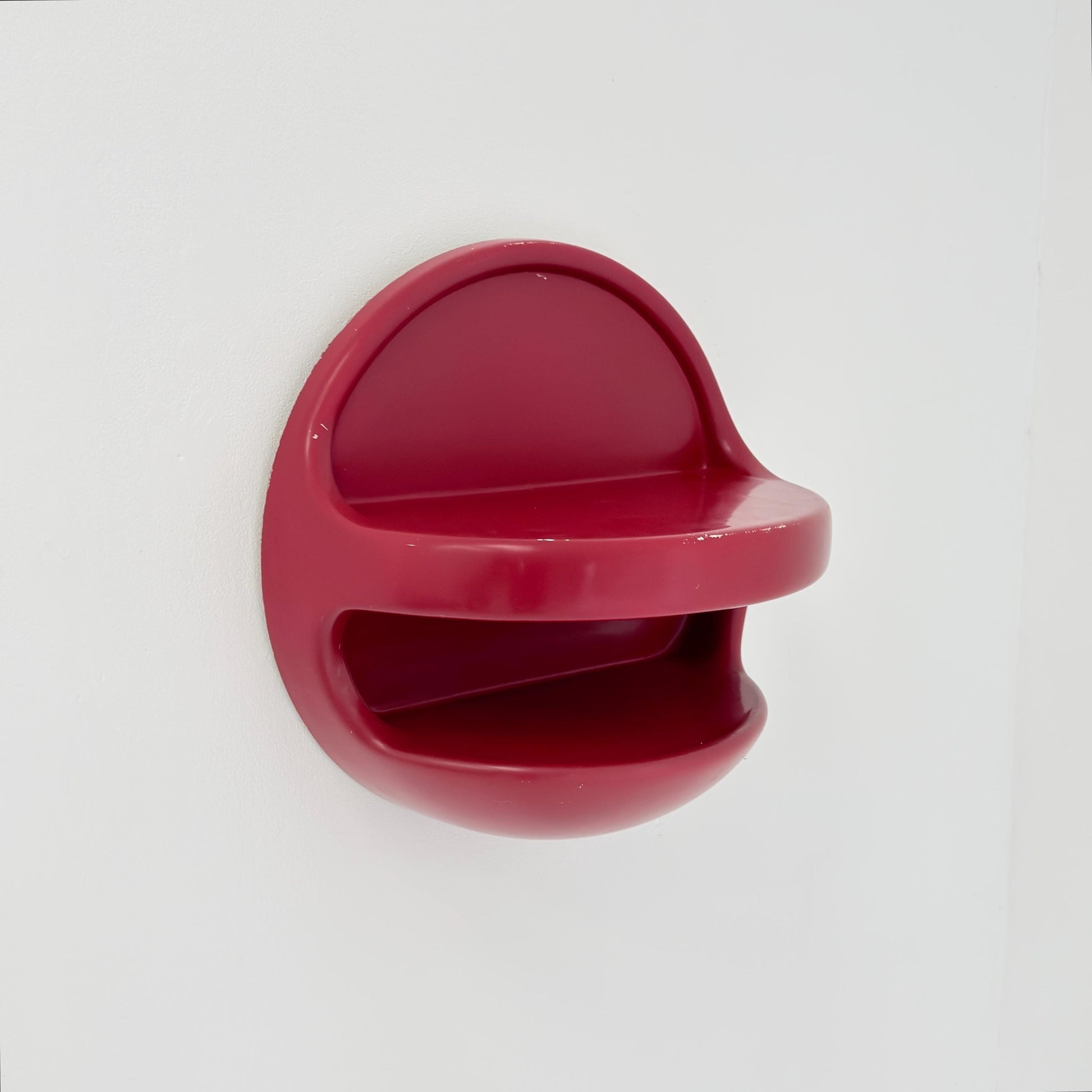 Mid Century Space Age Red Wall Shelf by Gerd Lange for Ilse Möbel, Germany 1970s