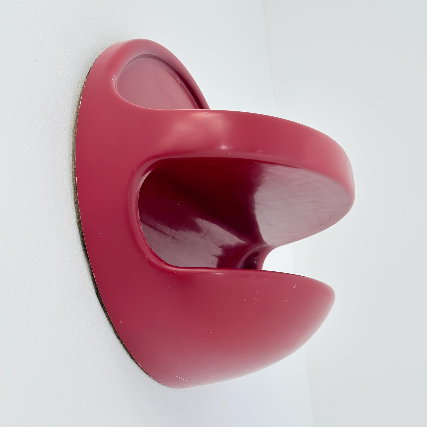 Mid Century Space Age Red Wall Shelf by Gerd Lange for Ilse Möbel, Germany 1970s