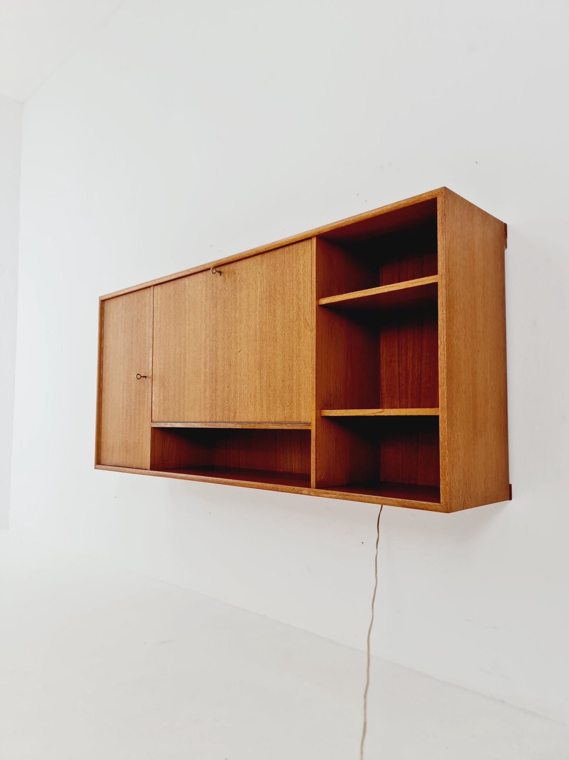 Vintage German teak wall hanging /sideboard /Secretary, desk, By WK Möbel 1960s