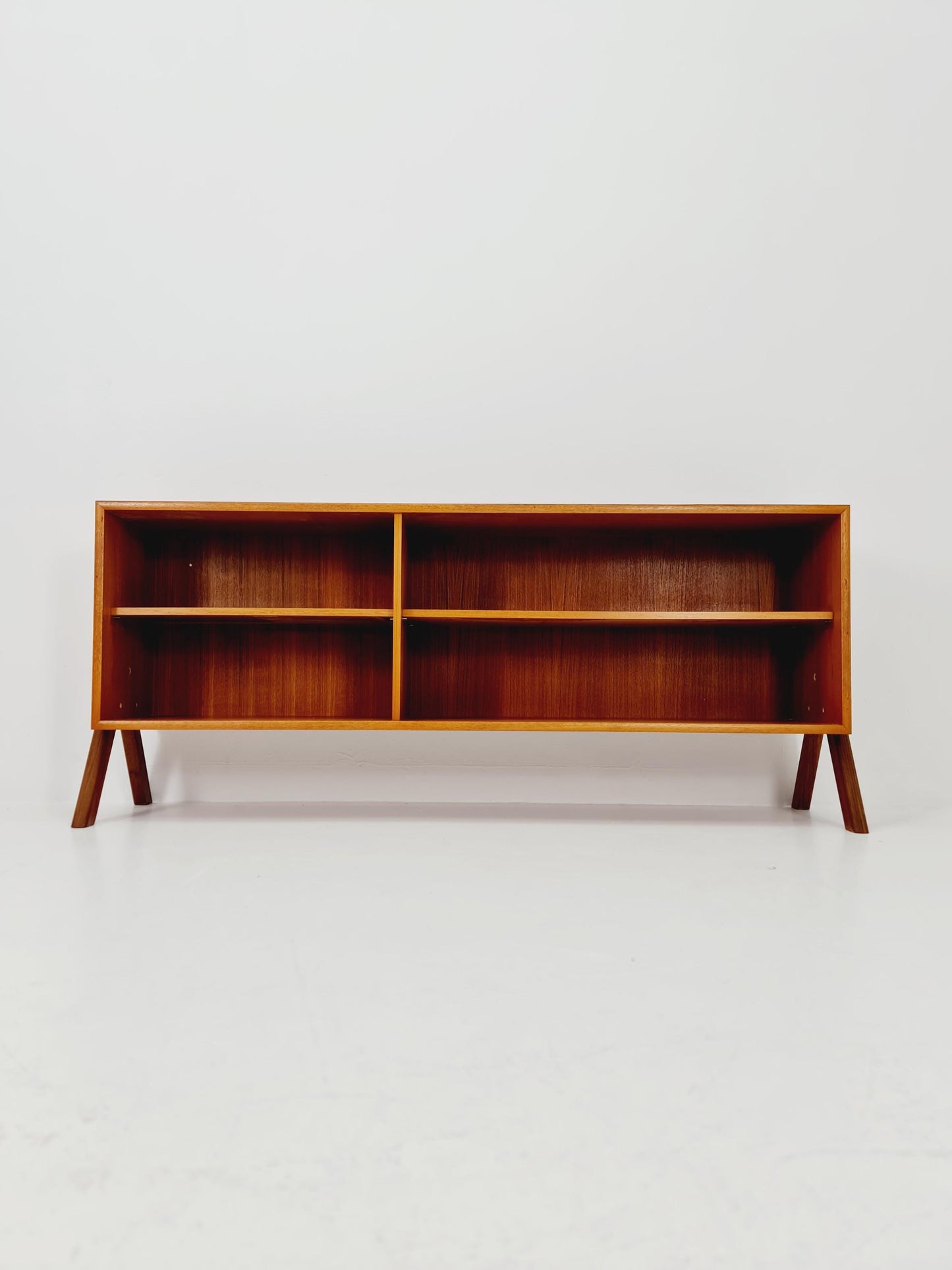 Midcentury vintage teak danish cabinet book case, 1960s