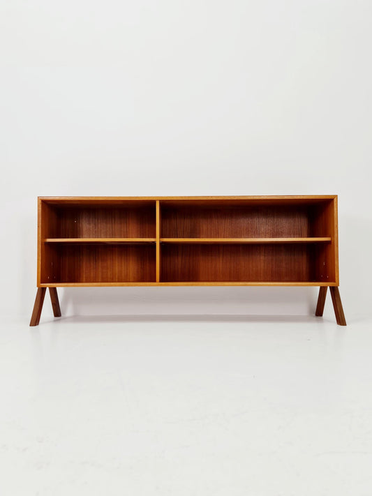 Midcentury vintage teak danish cabinet book case, 1960s