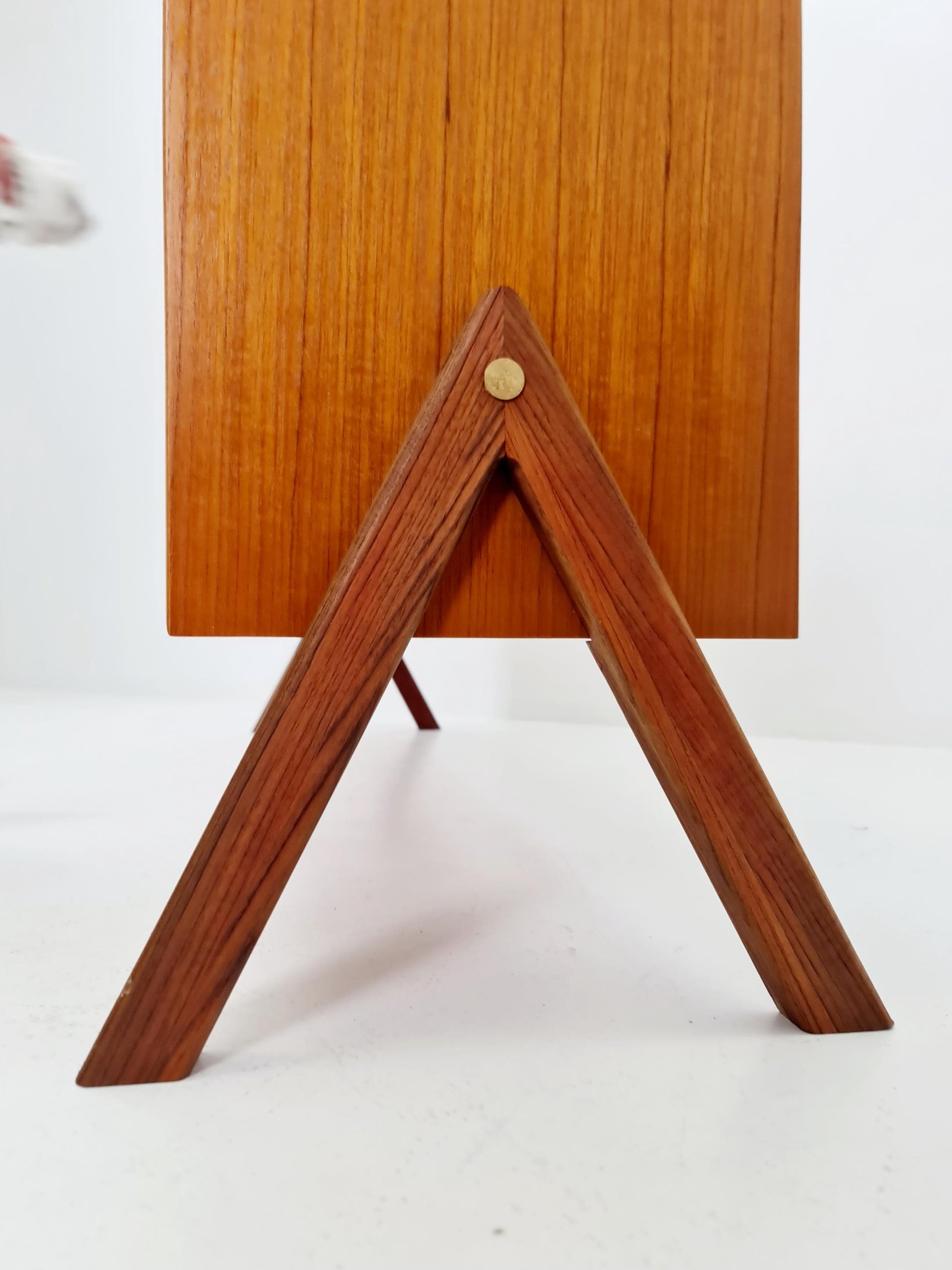 Midcentury vintage teak danish cabinet book case, 1960s