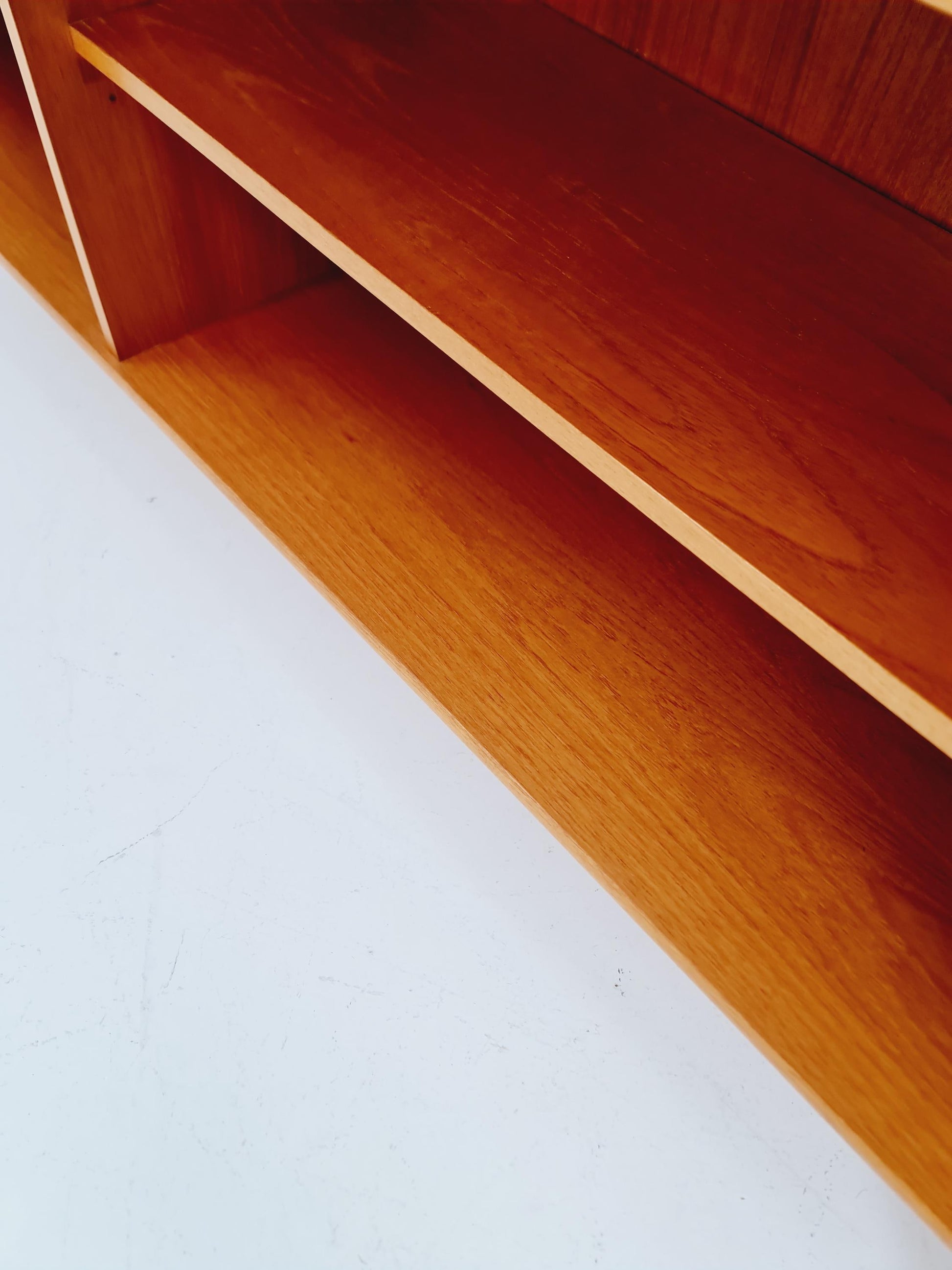 Midcentury vintage teak danish cabinet book case, 1960s