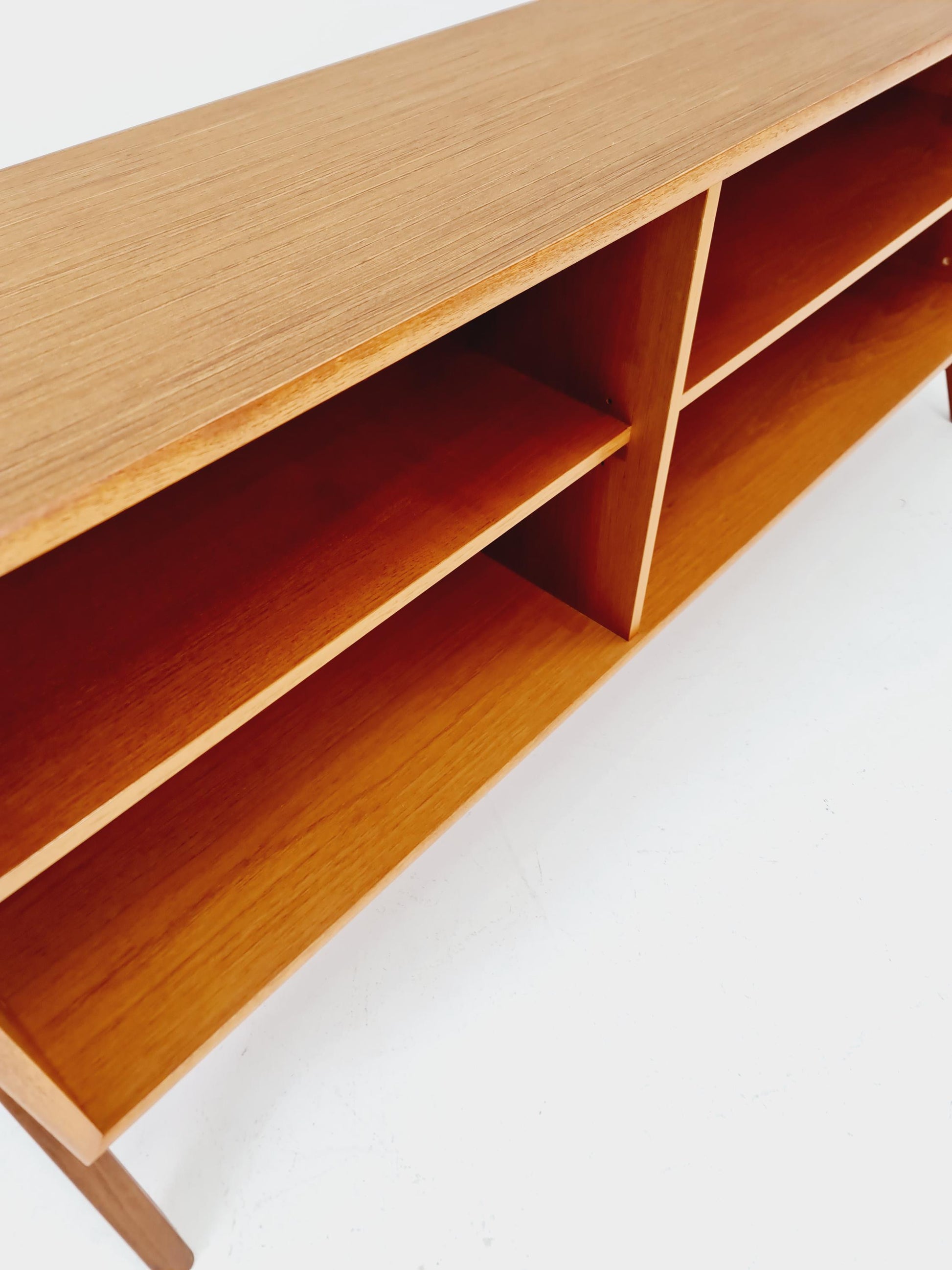 Midcentury vintage teak danish cabinet book case, 1960s