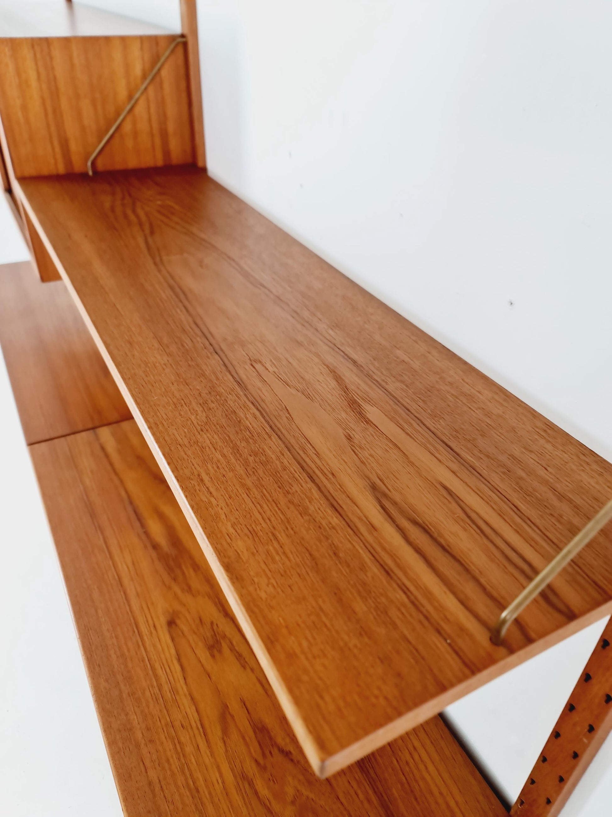Rare Mid century Danish Teak Wall Unit 3 cabinet by Sven Ellekaer For Abert Hansen, Denmark, 1960s