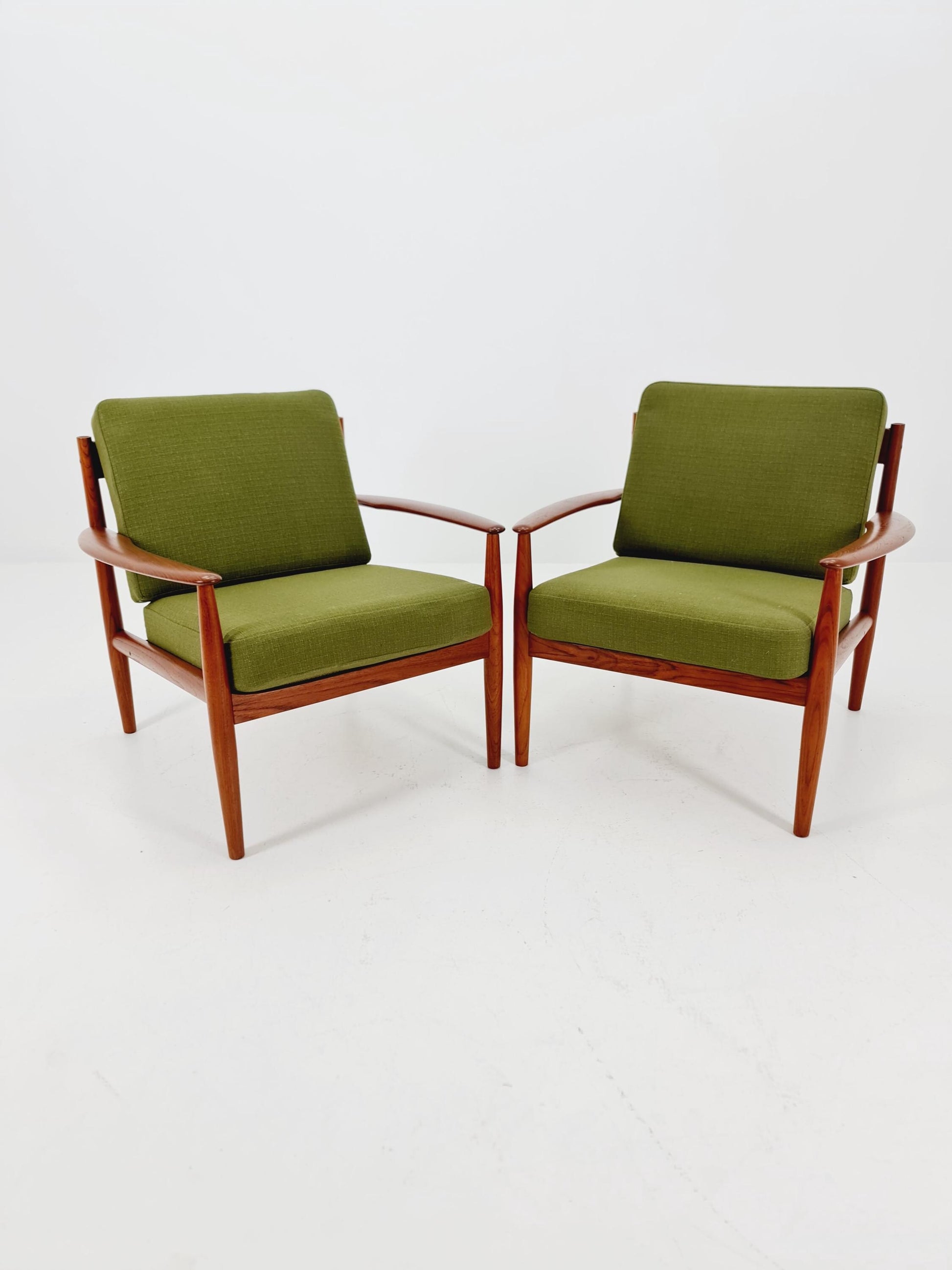 Set of 2 Mid-century Rare Danish teak lounge chair/ Easy chair by Grete Jalk For France &Son , 1960s