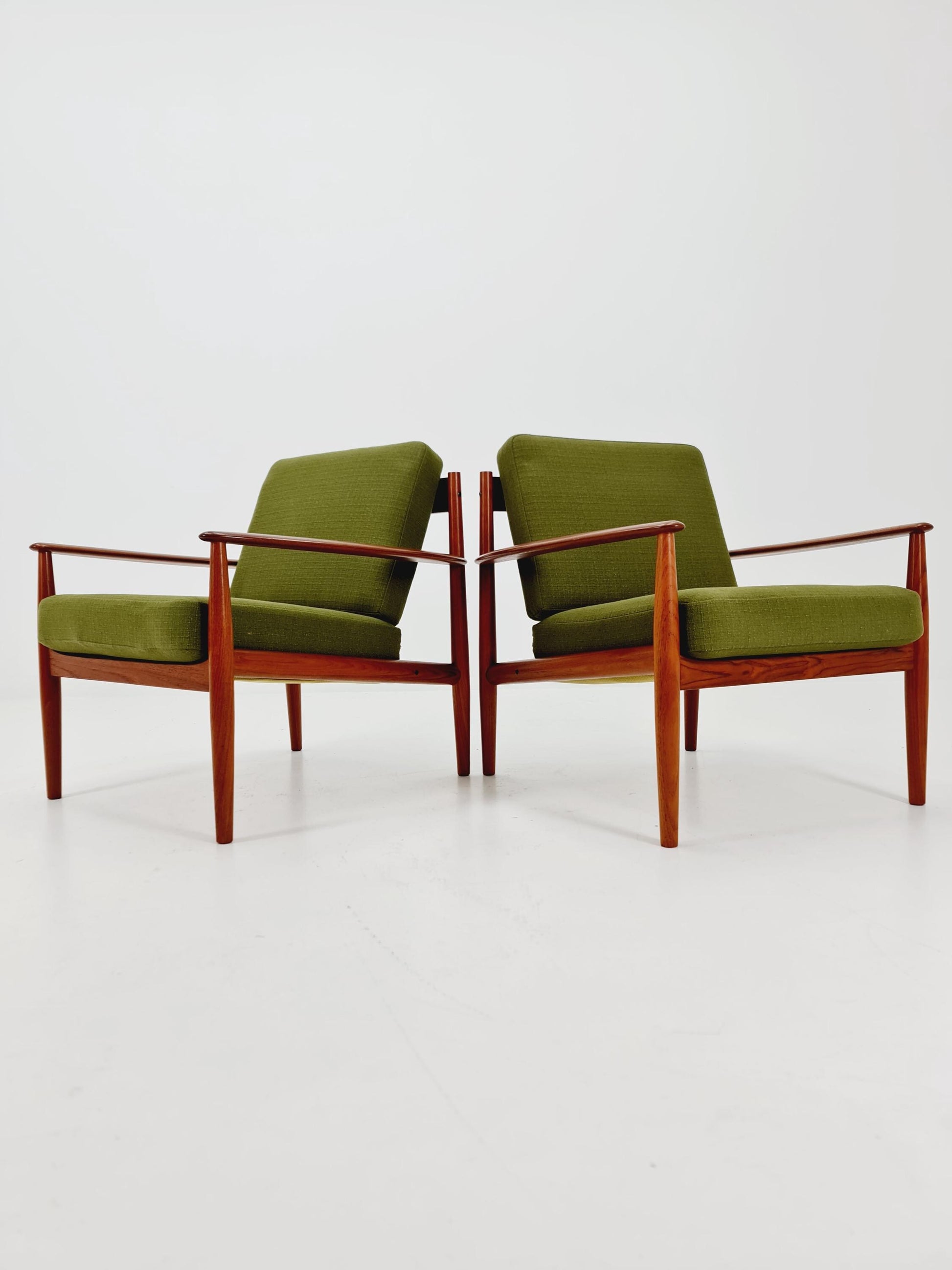 Set of 2 Mid-century Rare Danish teak lounge chair/ Easy chair by Grete Jalk For France &Son , 1960s