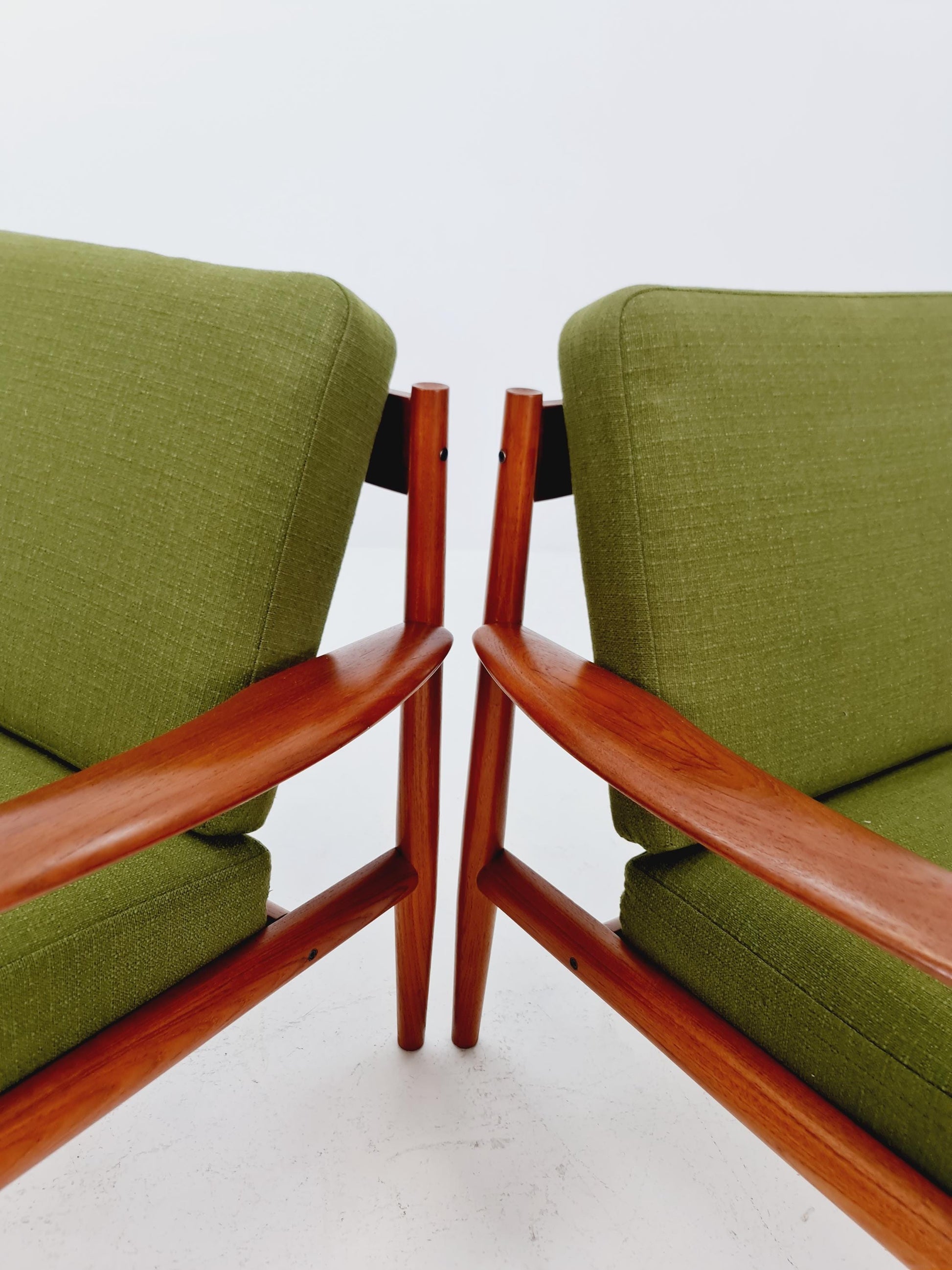 Set of 2 Mid-century Rare Danish teak lounge chair/ Easy chair by Grete Jalk For France &Son , 1960s