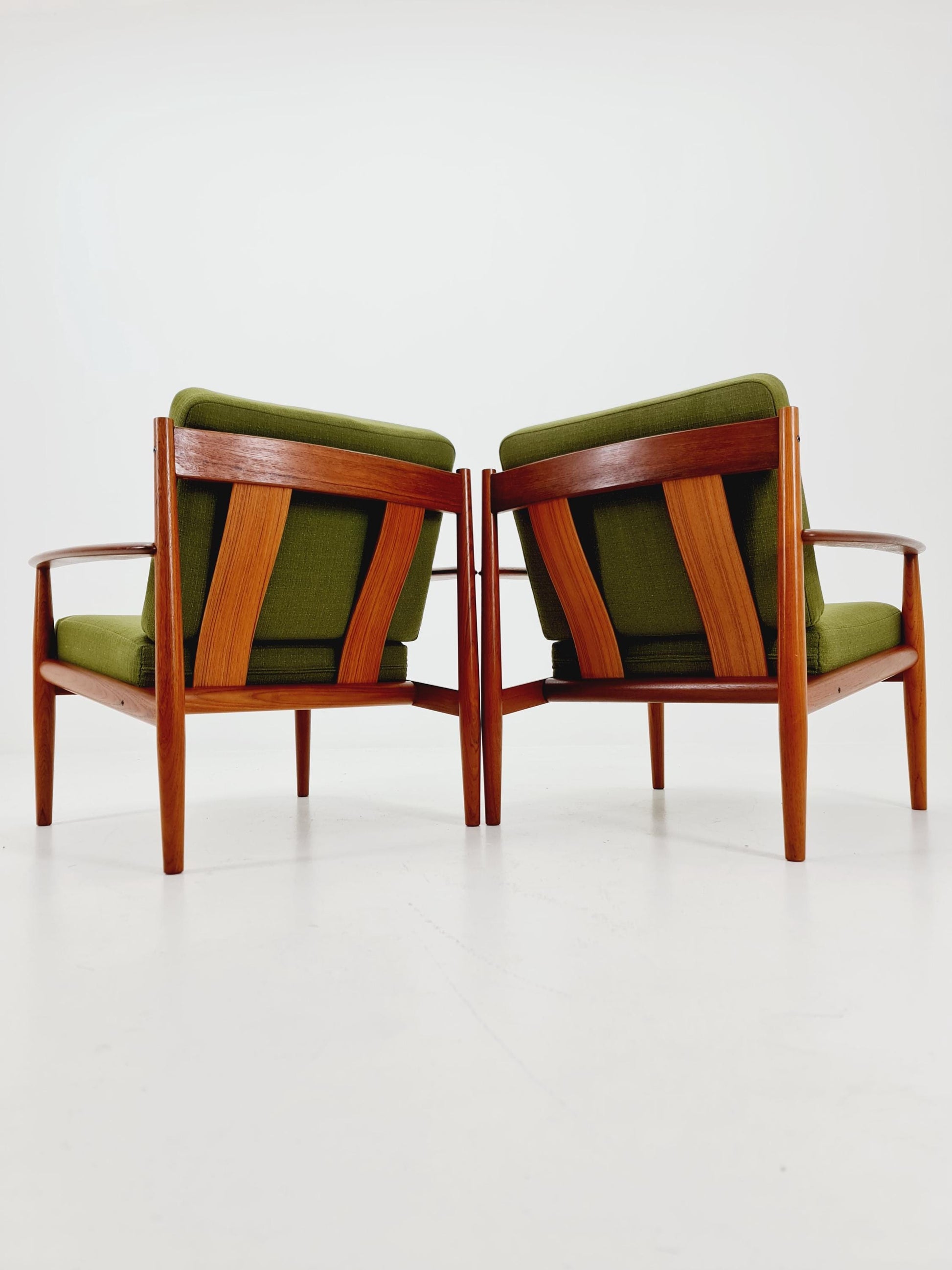 Set of 2 Mid-century Rare Danish teak lounge chair/ Easy chair by Grete Jalk For France &Son , 1960s