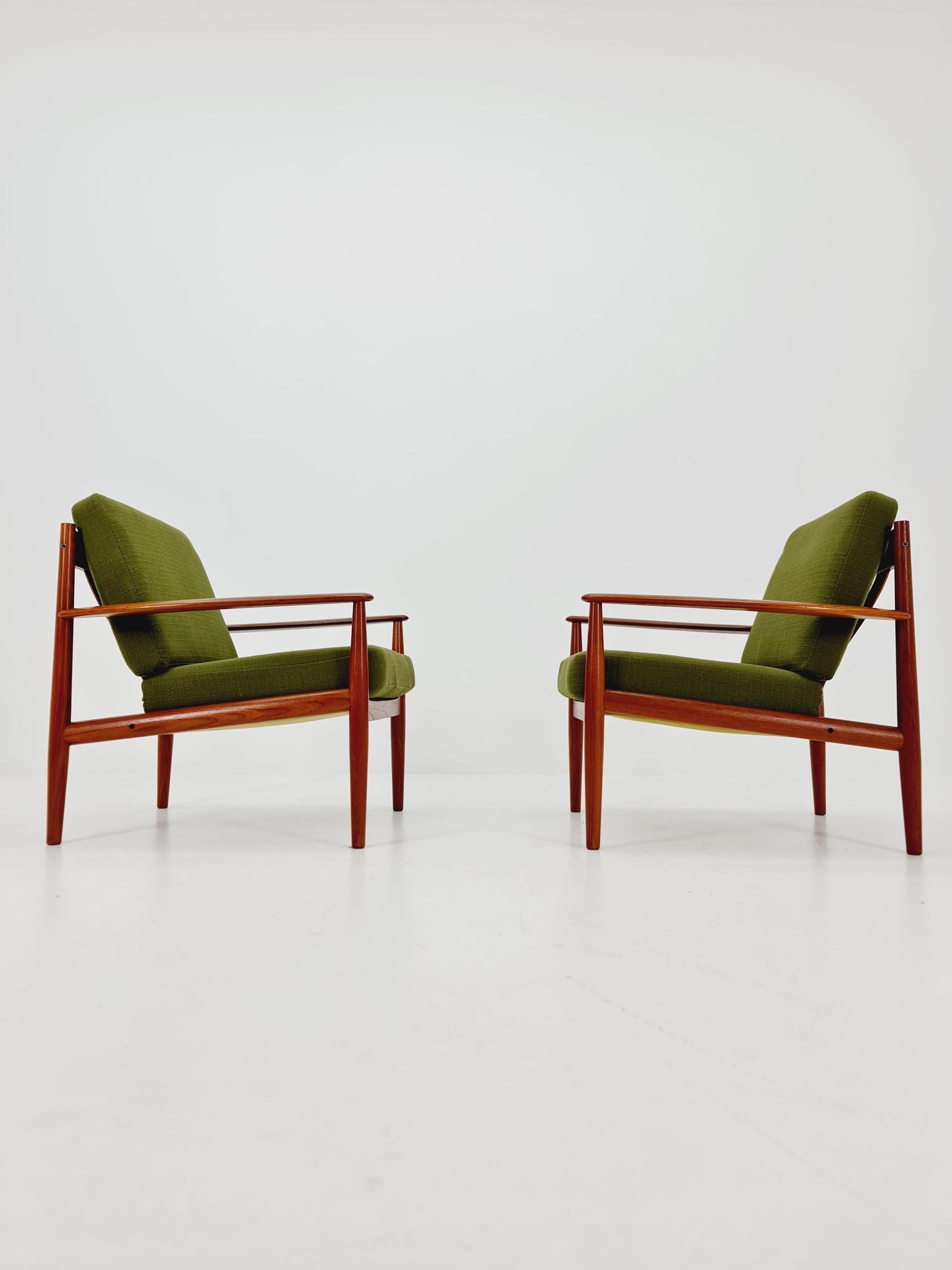 Set of 2 Mid-century Rare Danish teak lounge chair/ Easy chair by Grete Jalk For France &Son , 1960s