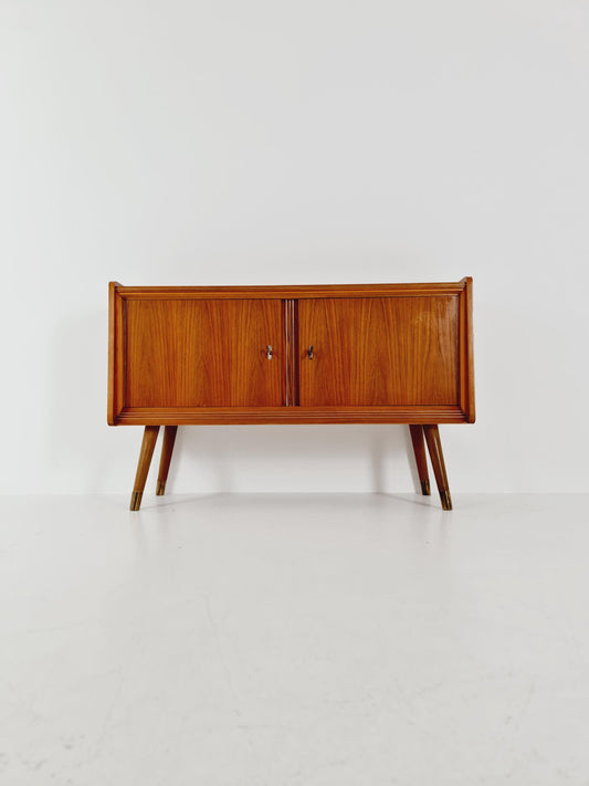 Rare German mid-century Walnut small sideboard /side table, 1950s