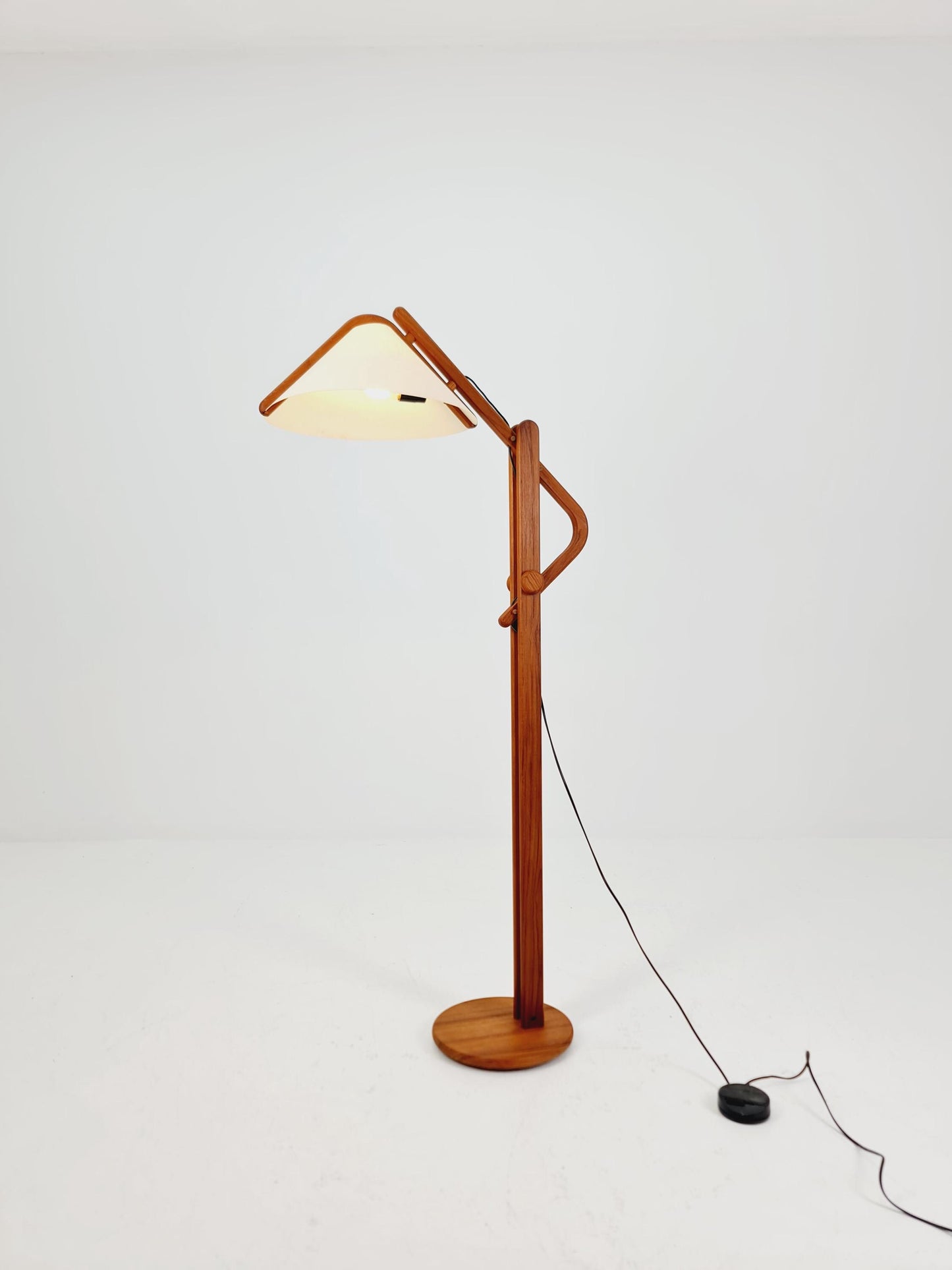 Vintage Danish Teak floor lamp by DOMUS 1970s
